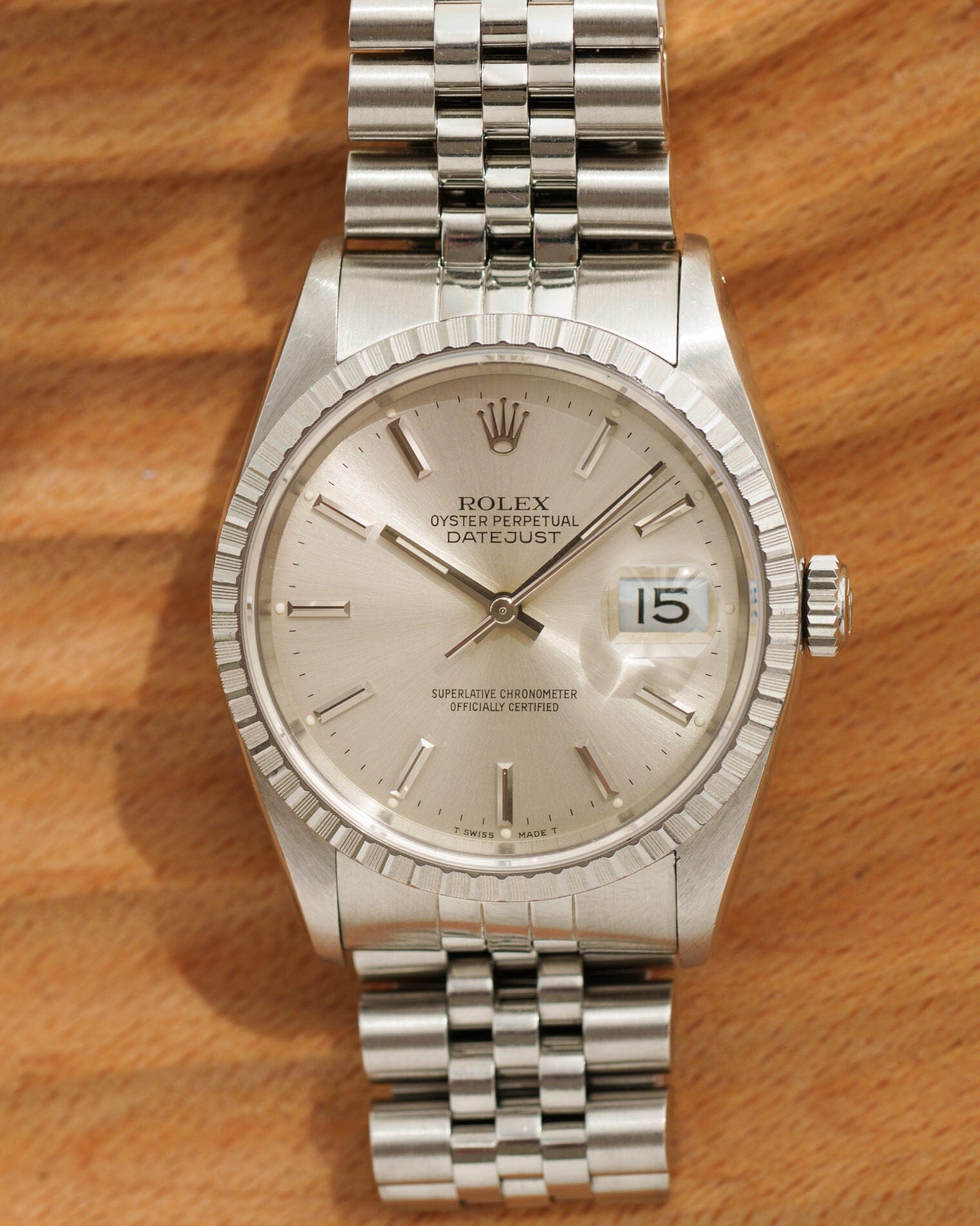 ロレックス デイトジャスト 16220 シルバーダイアル 保証書 国際サービス保証書付き Watch ROLEX