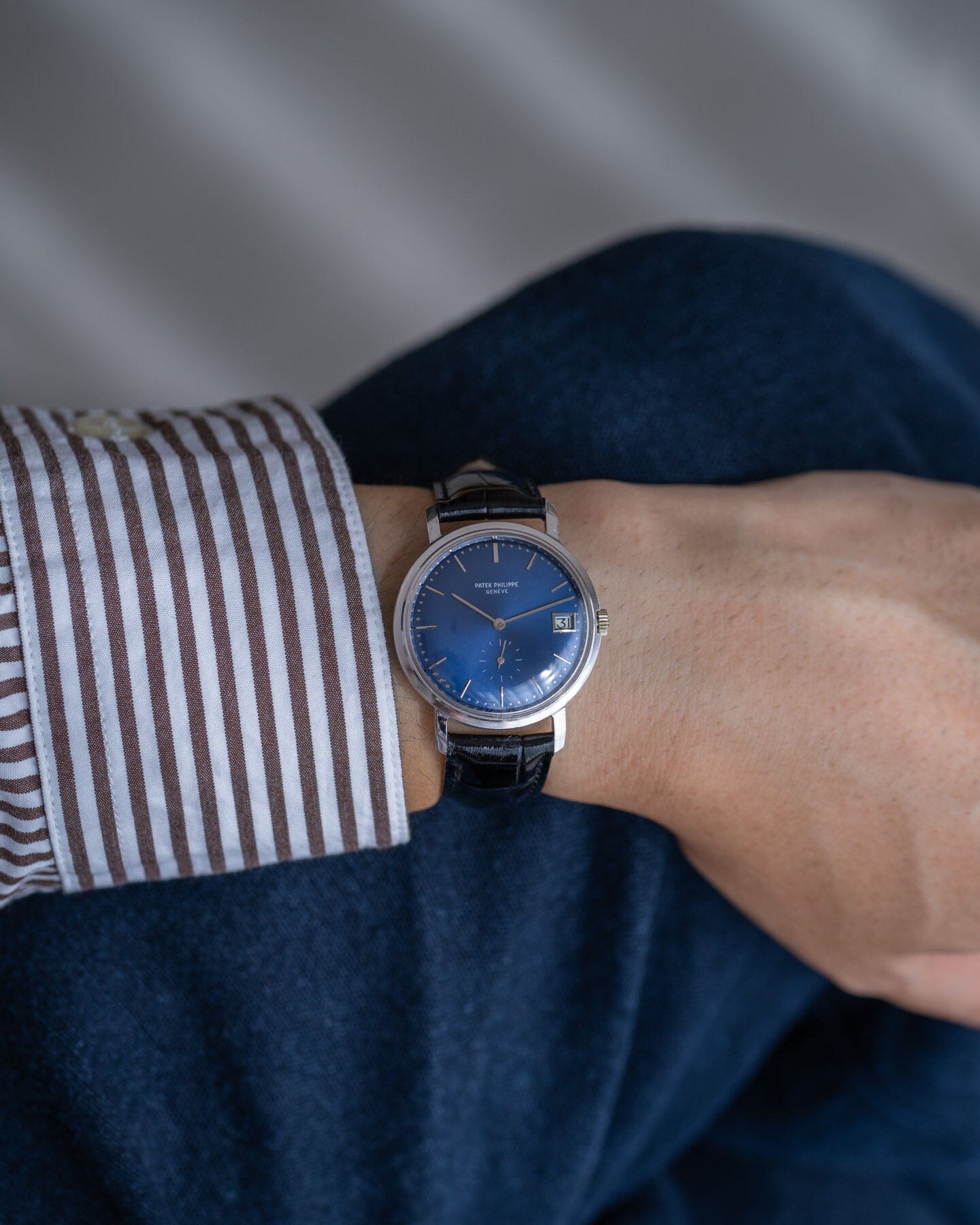 Patek Philippe カラトラバ 3445 WG ブルーシグマダイアル アーカイブ付 Watch PATEK PHILIPPE