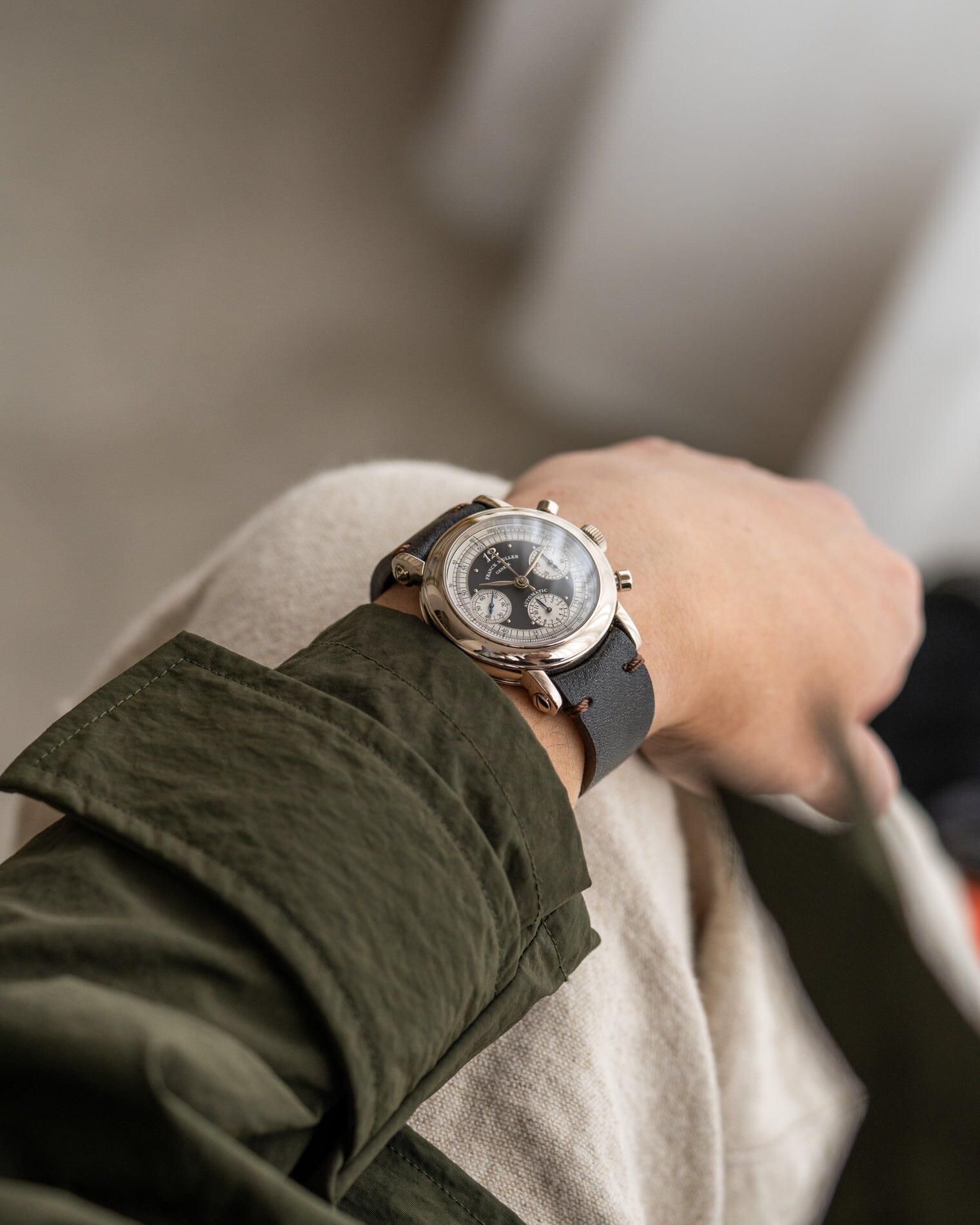 Franck Muller 7000CC クロノグラフ WG ブラック 箱保証書付き Watch FRACK MULLER