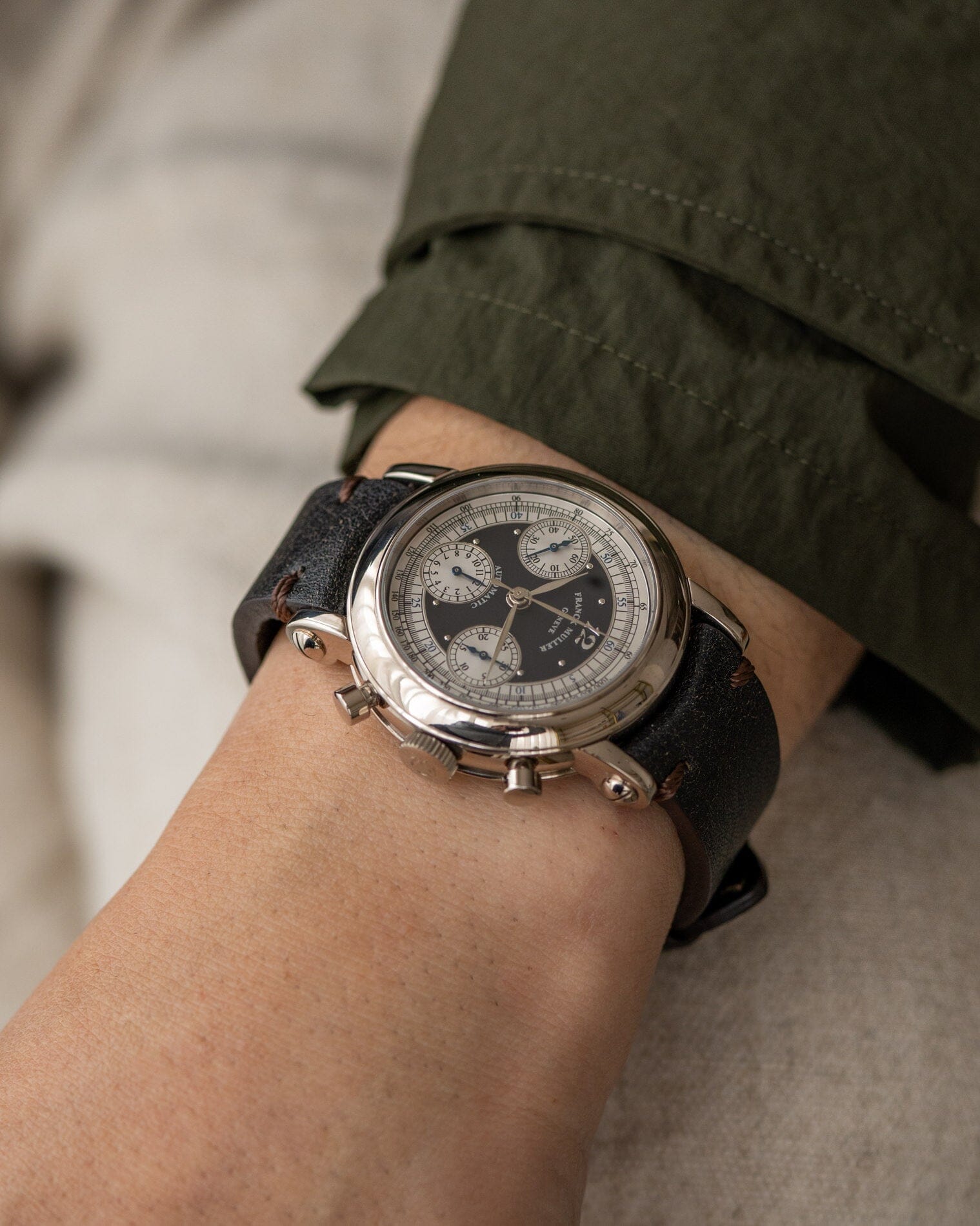 Franck Muller 7000CC クロノグラフ WG ブラック 箱保証書付き Watch FRACK MULLER