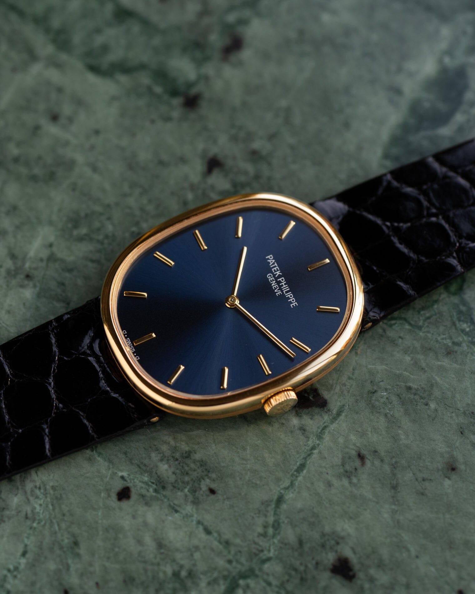 Patek Philippe ゴールデンエリプス 3848 YG ブルーシグマダイアル 修理明細書付き Watch PATEK PHILIPPE