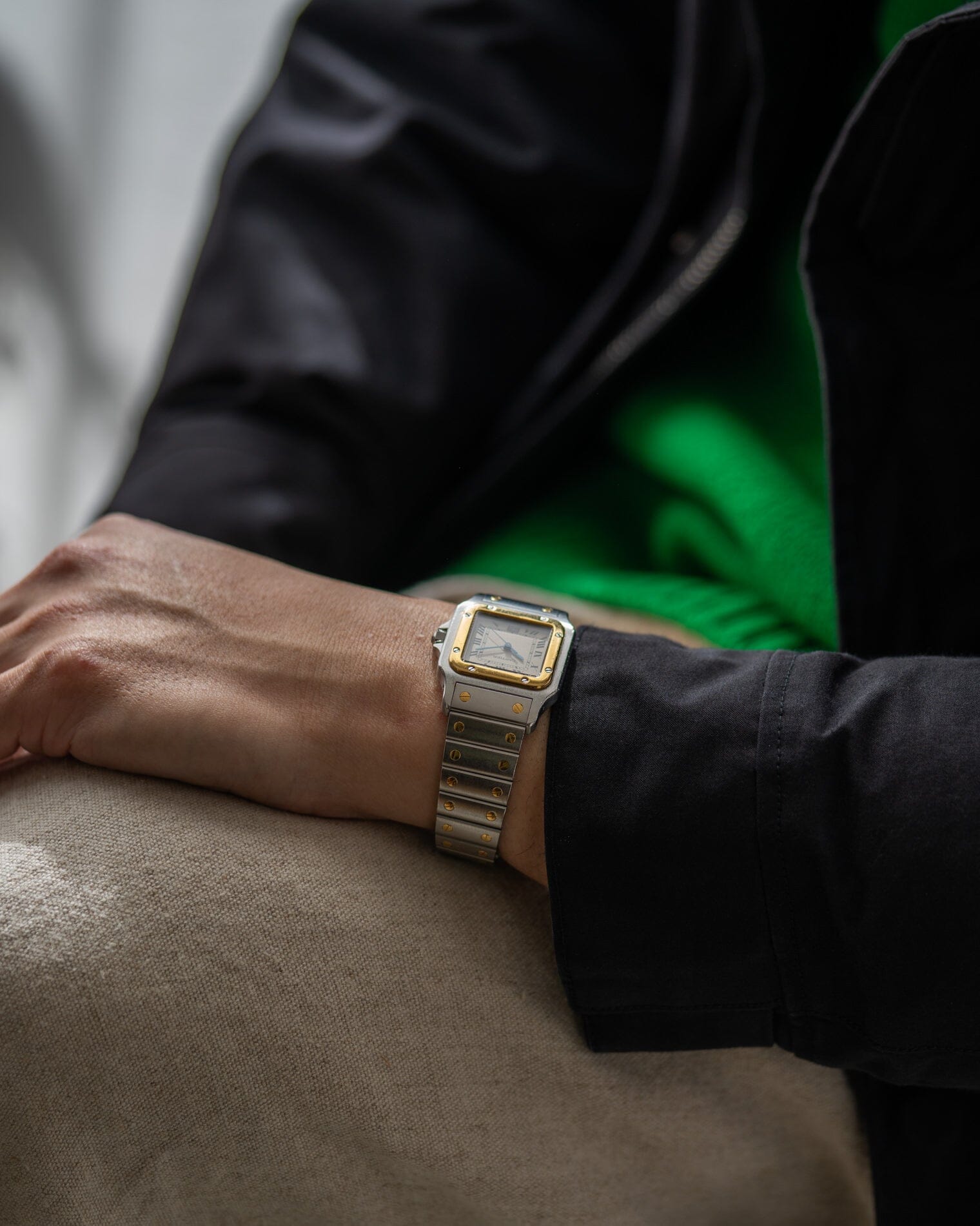 Cartier サントス ガルベ LM アイボリーローマン Watch CARTIER