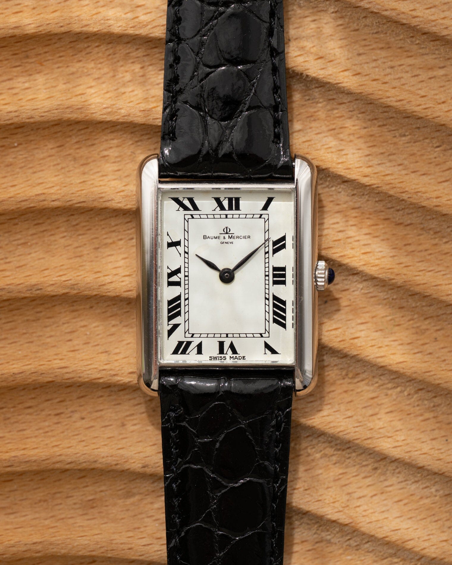 ボーム&メルシエ レクタングル 37077 WG ホワイトローマン Watch BAUME&MERCIER