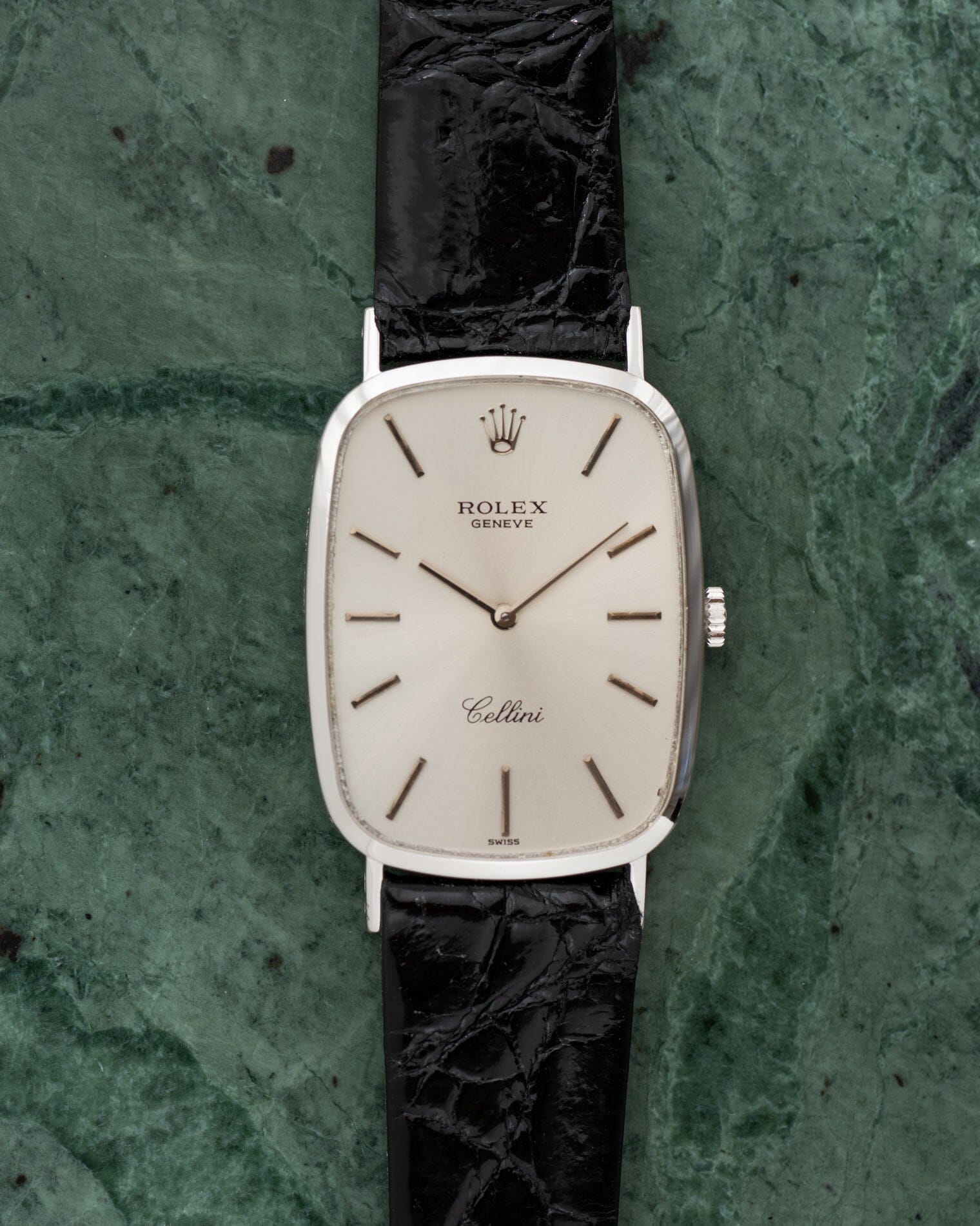 Rolex チェリーニ 4113 WG シルバーダイアル Watch ROLEX