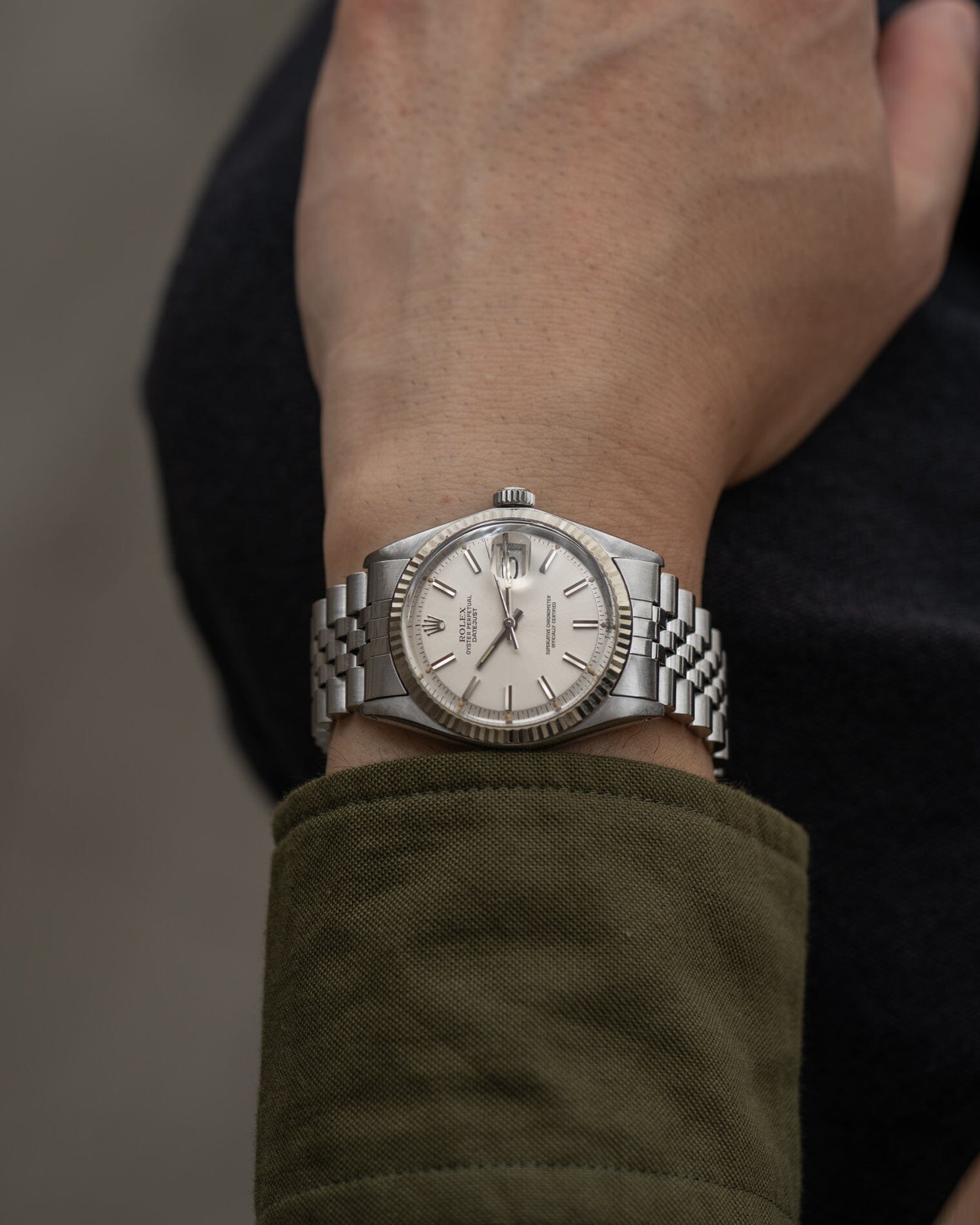 Rolex デイトジャスト 1601 シルバー 保証書付き Watch ROLEX