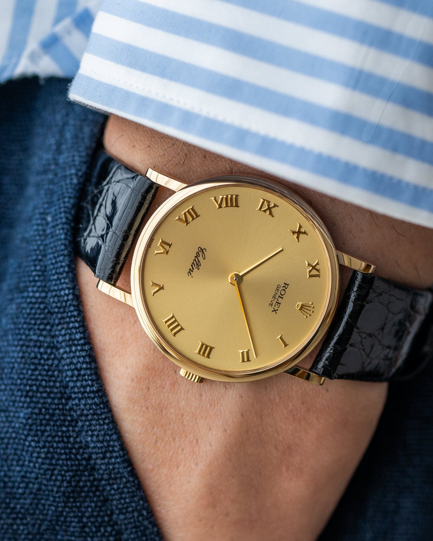 Rolex チェリーニ 5112 YG シャンパンローマン 箱保証書付き Watch ROLEX