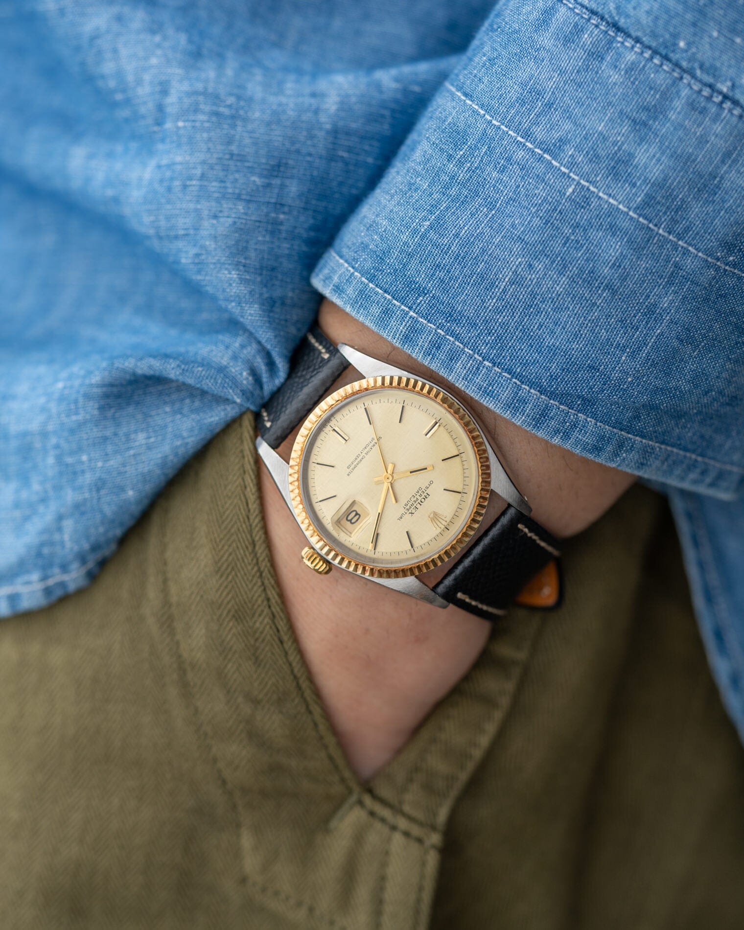 Rolex デイトジャスト 1601 シャンパン絹目ダイアル Watch ROLEX