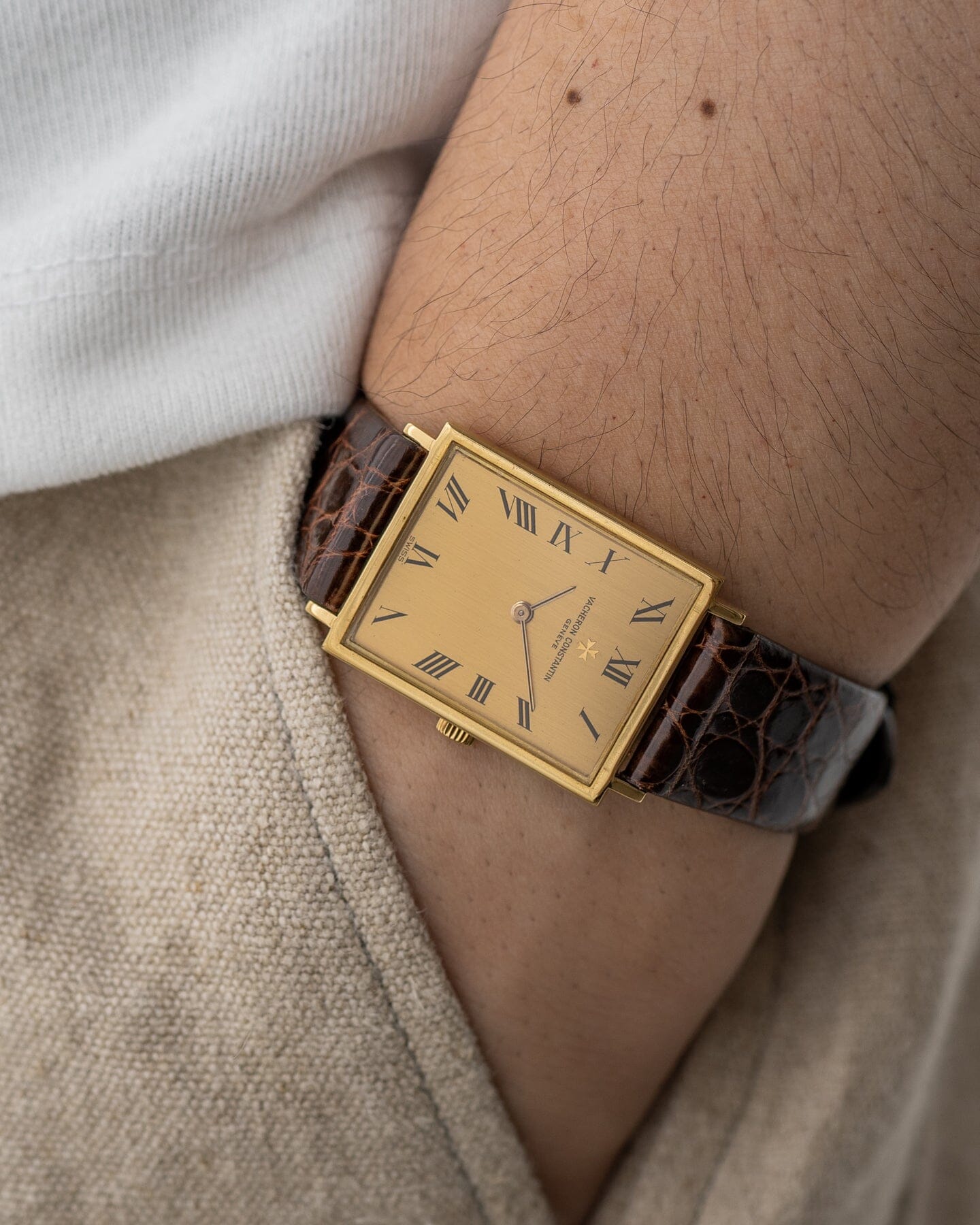 Vacheron Constantin レクタングル 39011 YG シャンパンローマン Watch VACHERON CONSTANTIN