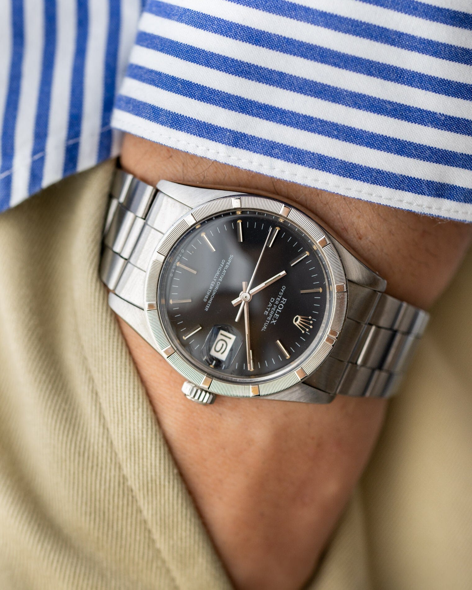 Rolex オイスターパーペチュアル デイト 1501 ブラックシグマダイアル Watch ROLEX