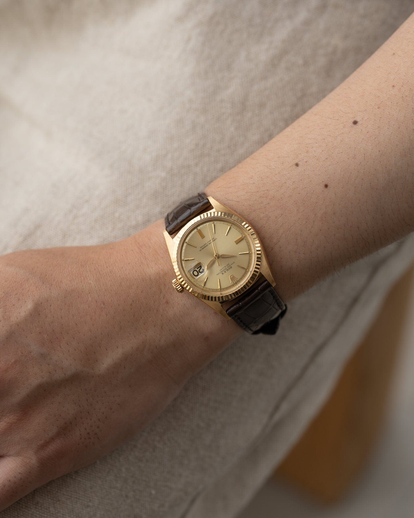 ロレックス デイトジャスト 1601/8 YG シャンパンダイアル 日ロレOH済み Watch ROLEX