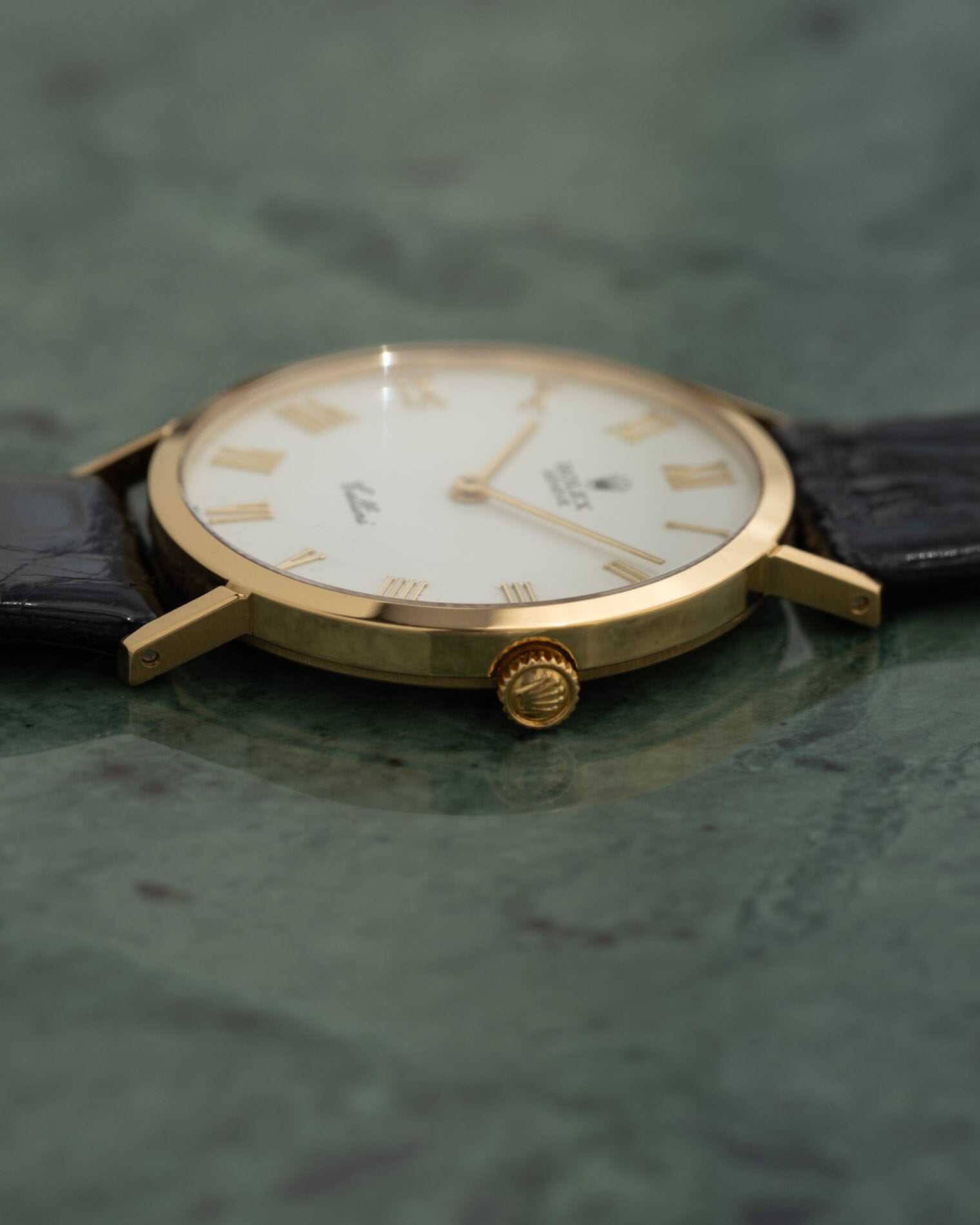 Rolex チェリーニ 4112 YG ホワイトローマン Watch ROLEX