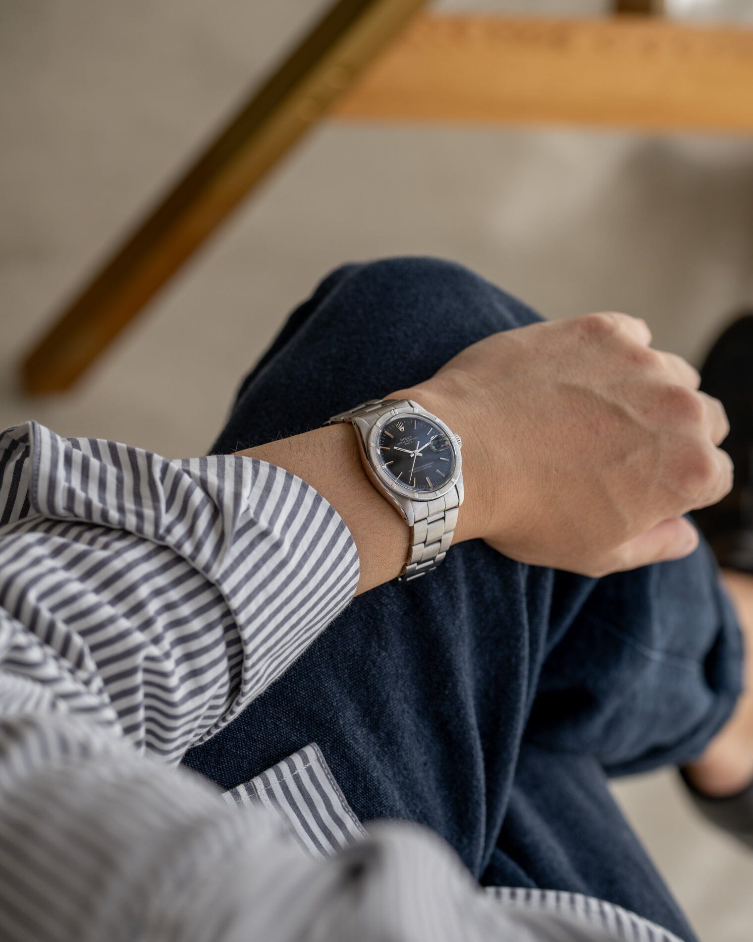 Rolex オイスターパーペチュアル デイト 1501 ブラックシグマダイアル Watch ROLEX