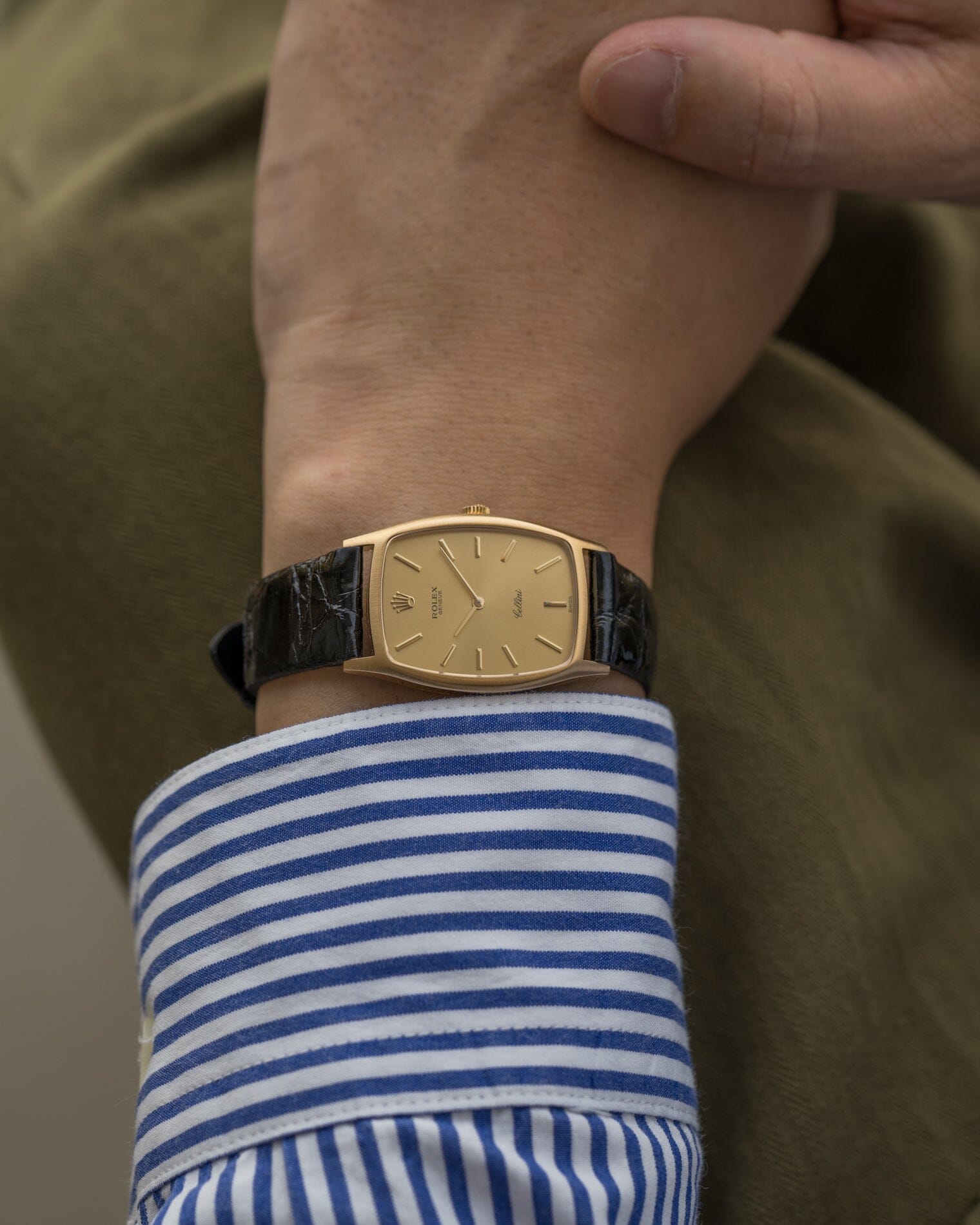 Rolex チェリーニ 3807 YG シャンパンダイアル Watch ROLEX