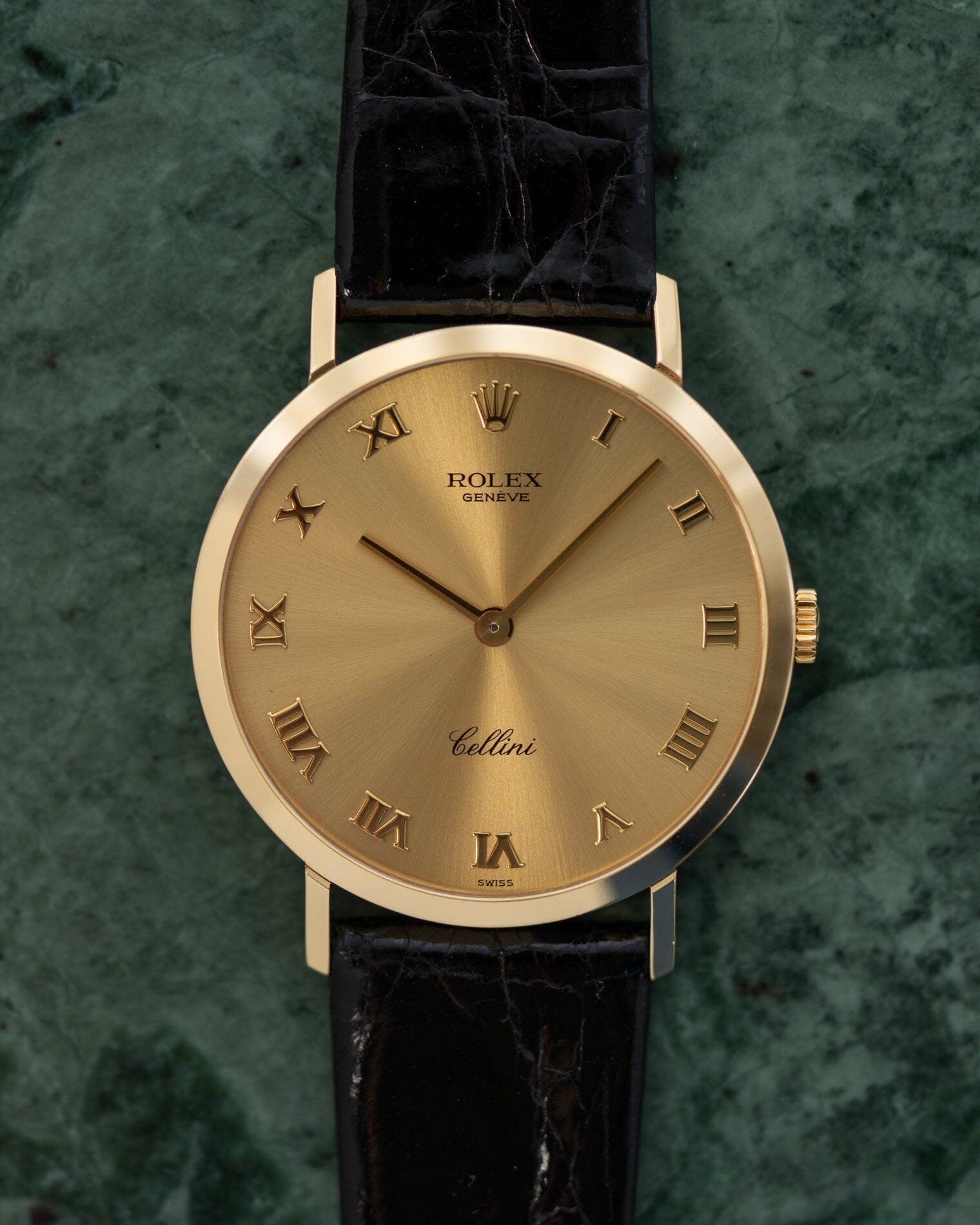 Rolex チェリーニ 4112 YG シャンパンローマン Watch ROLEX