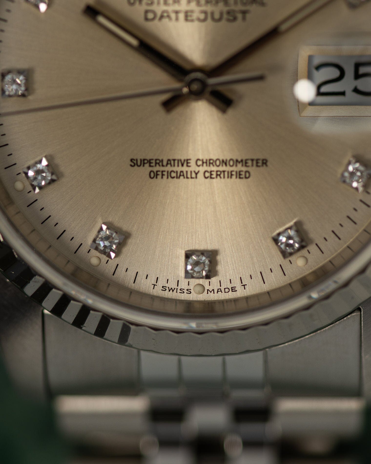 Rolex デイトジャスト 16234 アイボリー ダイヤモンドダイアル Watch ROLEX