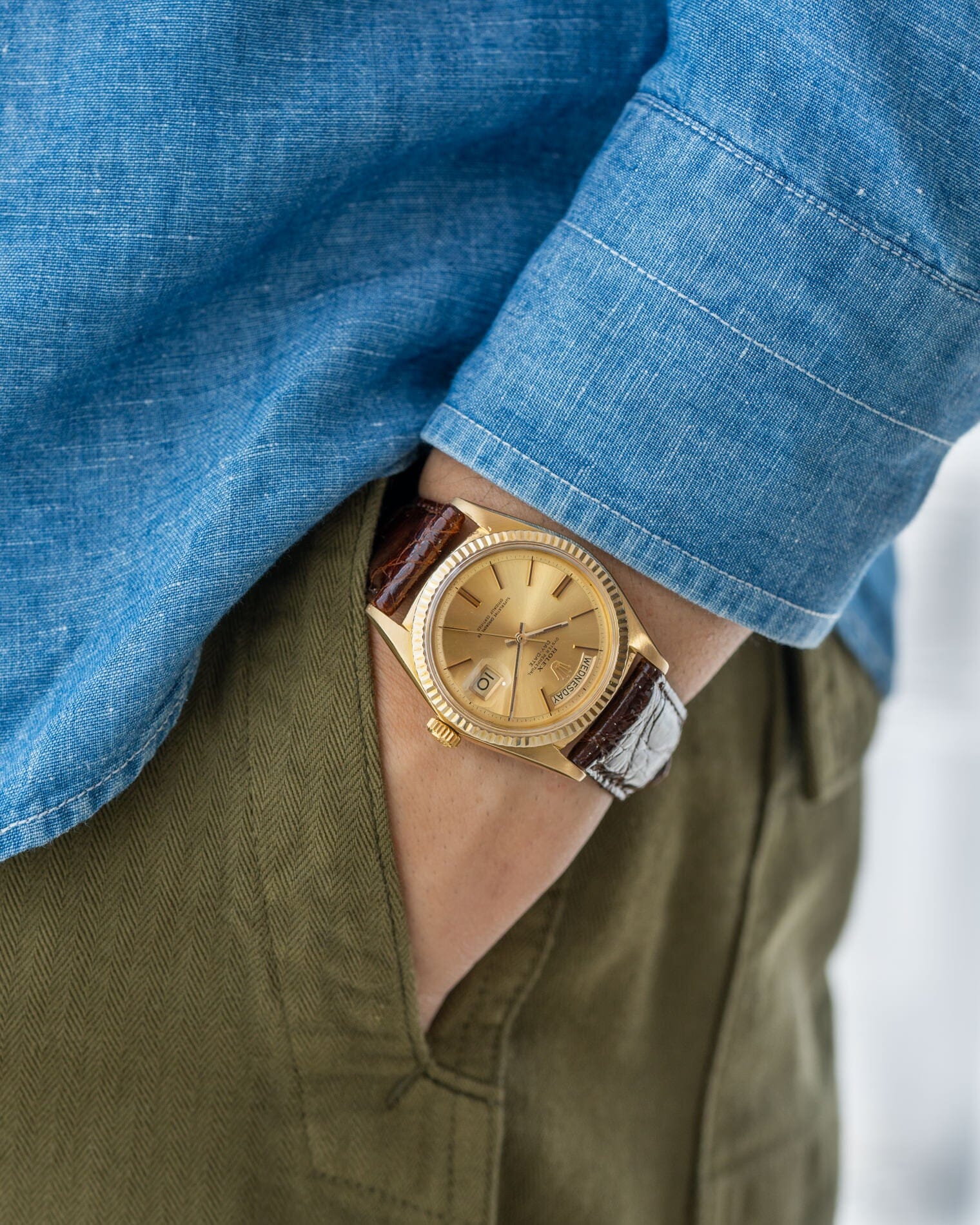 Rolex デイデイト 1803 YG シャンパンダイアル Watch ROLEX