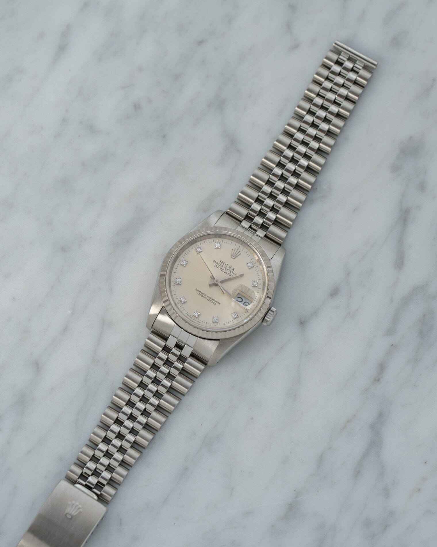 Rolex デイトジャスト 16234 シルバー ダイヤモンドダイアル Watch ROLEX