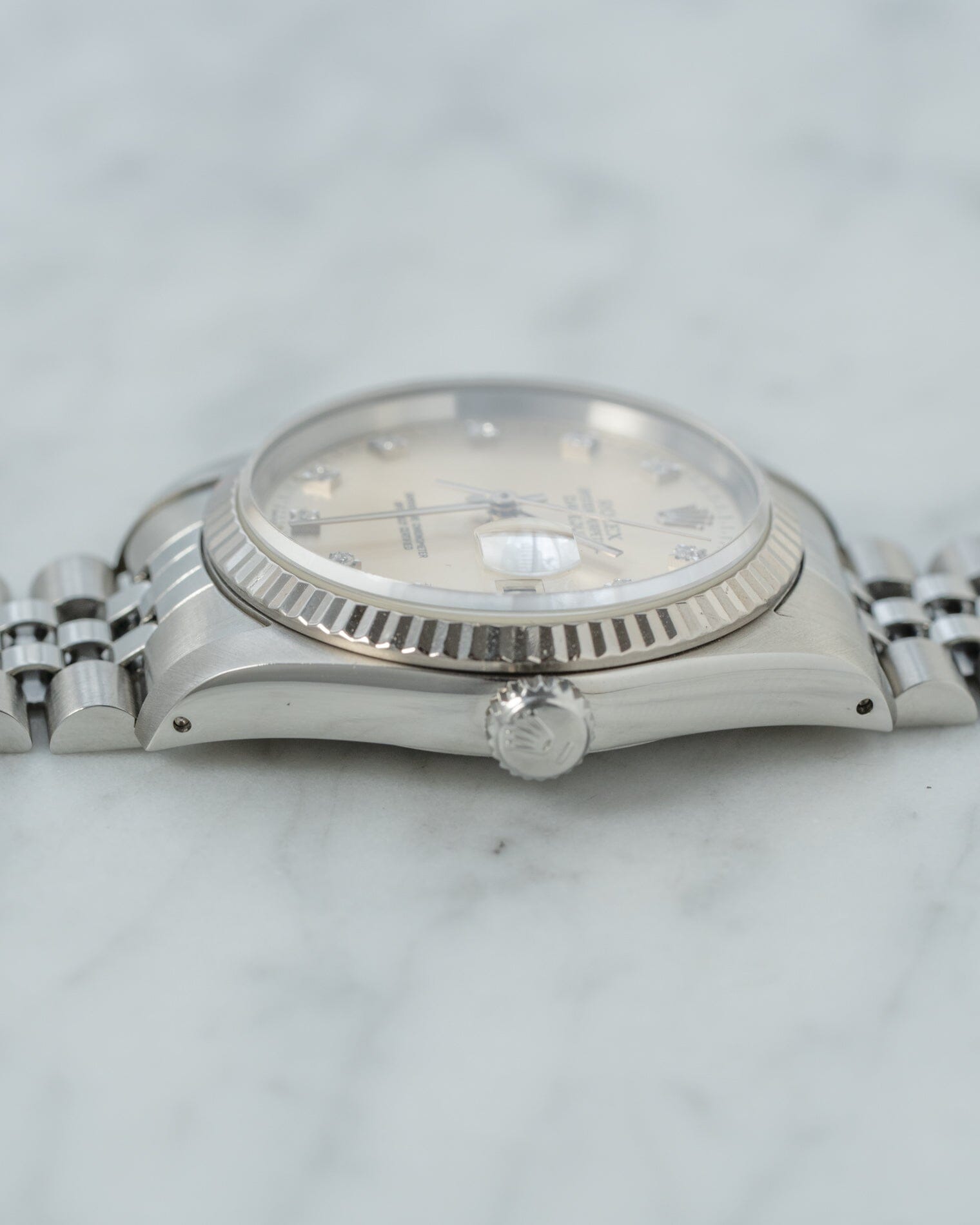 Rolex デイトジャスト 16234 シルバー ダイヤモンドダイアル Watch ROLEX