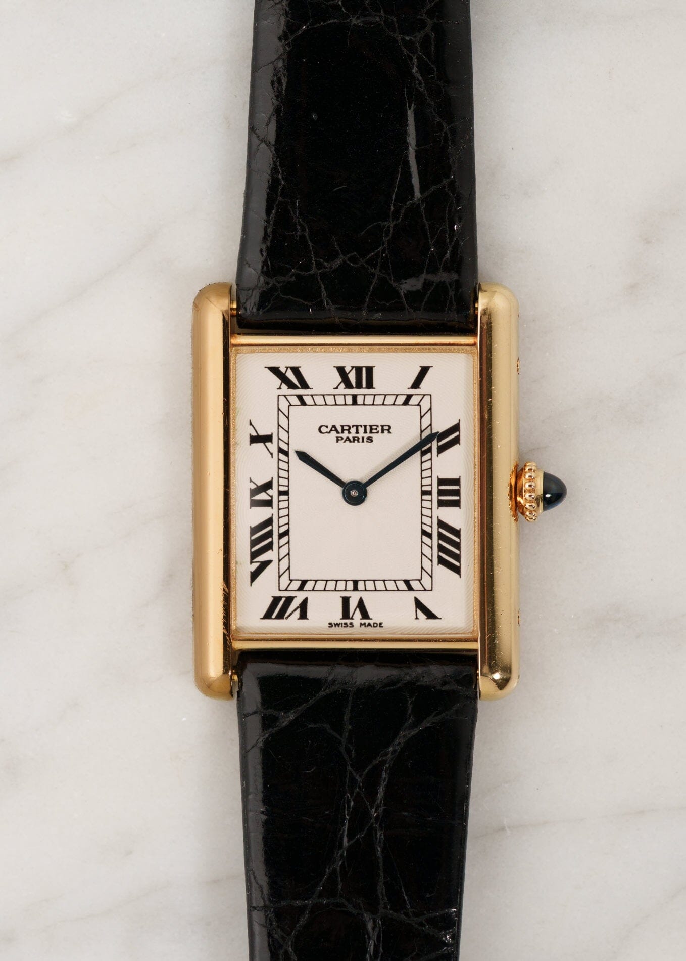 Cartier タンク ルイ カルティエ LM YG CPCP 1600B 箱付き Watch CARTIER