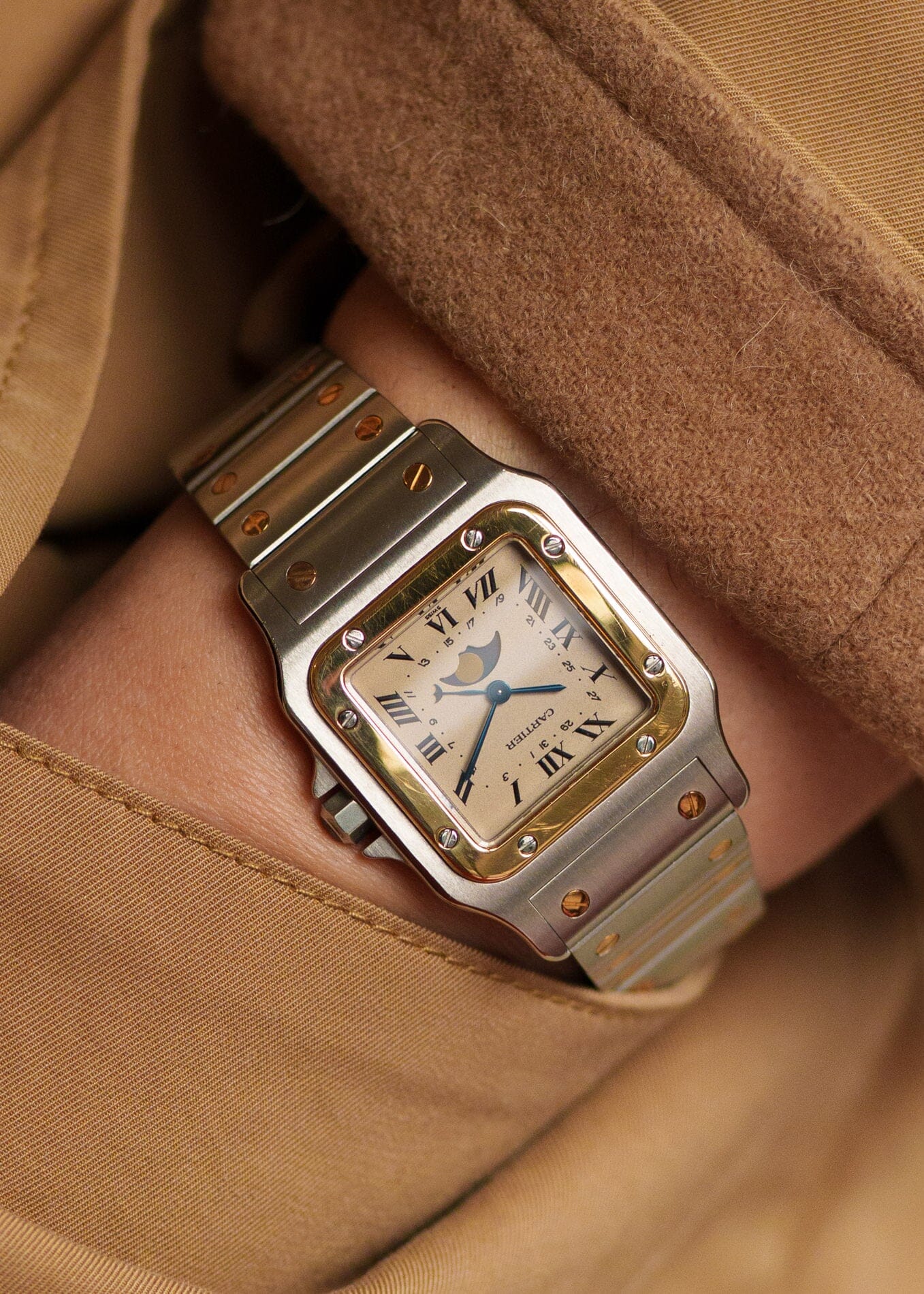 Cartier サントスガルベ LM 119901 ムーンフェイズ Watch CARTIER