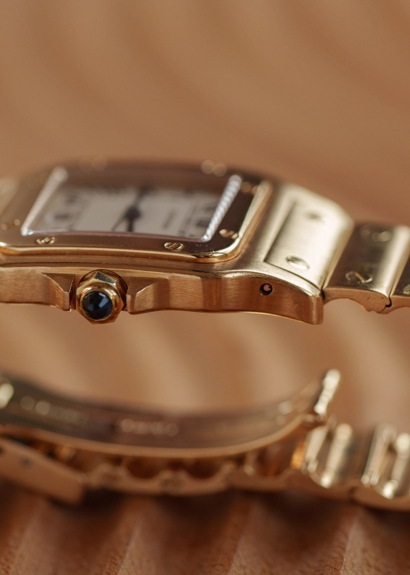 Cartier Santos Galbee LM 887901 YG with Service Paper Watch CARTIER