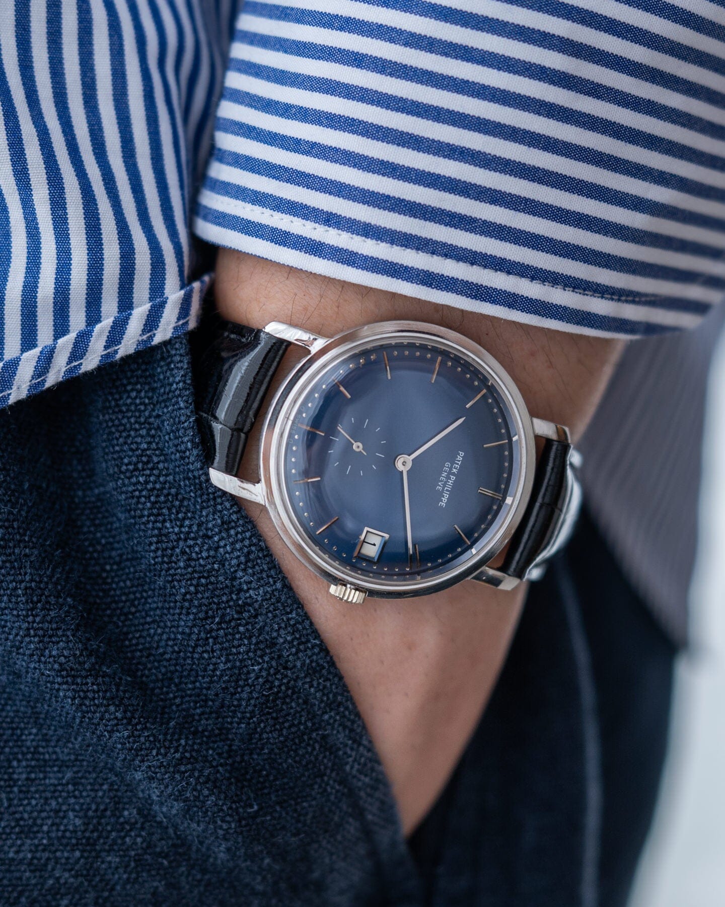 Patek Philippe カラトラバ 3445 WG ブルーシグマダイアル アーカイブ付 Watch PATEK PHILIPPE