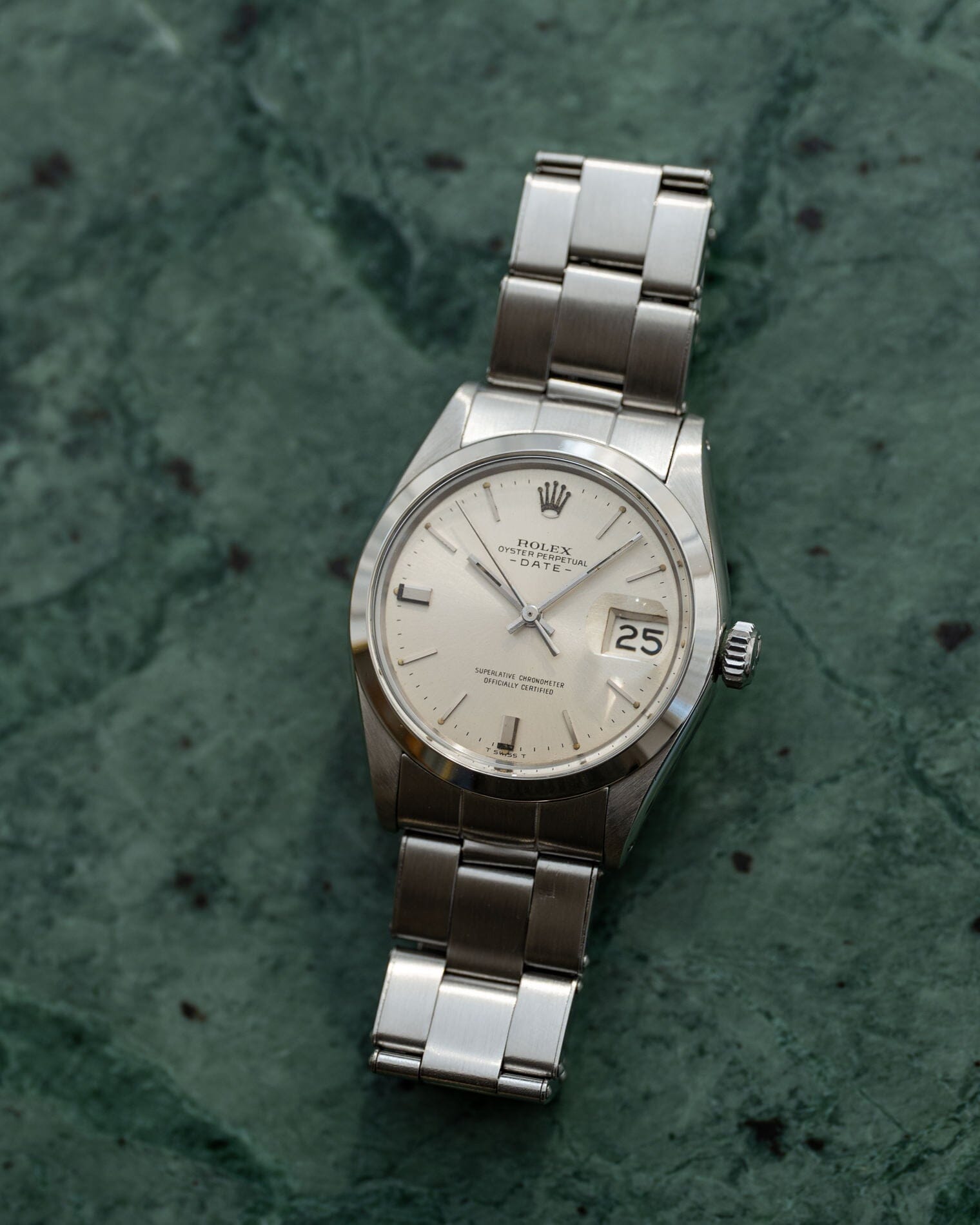 Rolex オイスターパーペチュアルデイト 1500 シルバー ショートインデックス Watch ROLEX