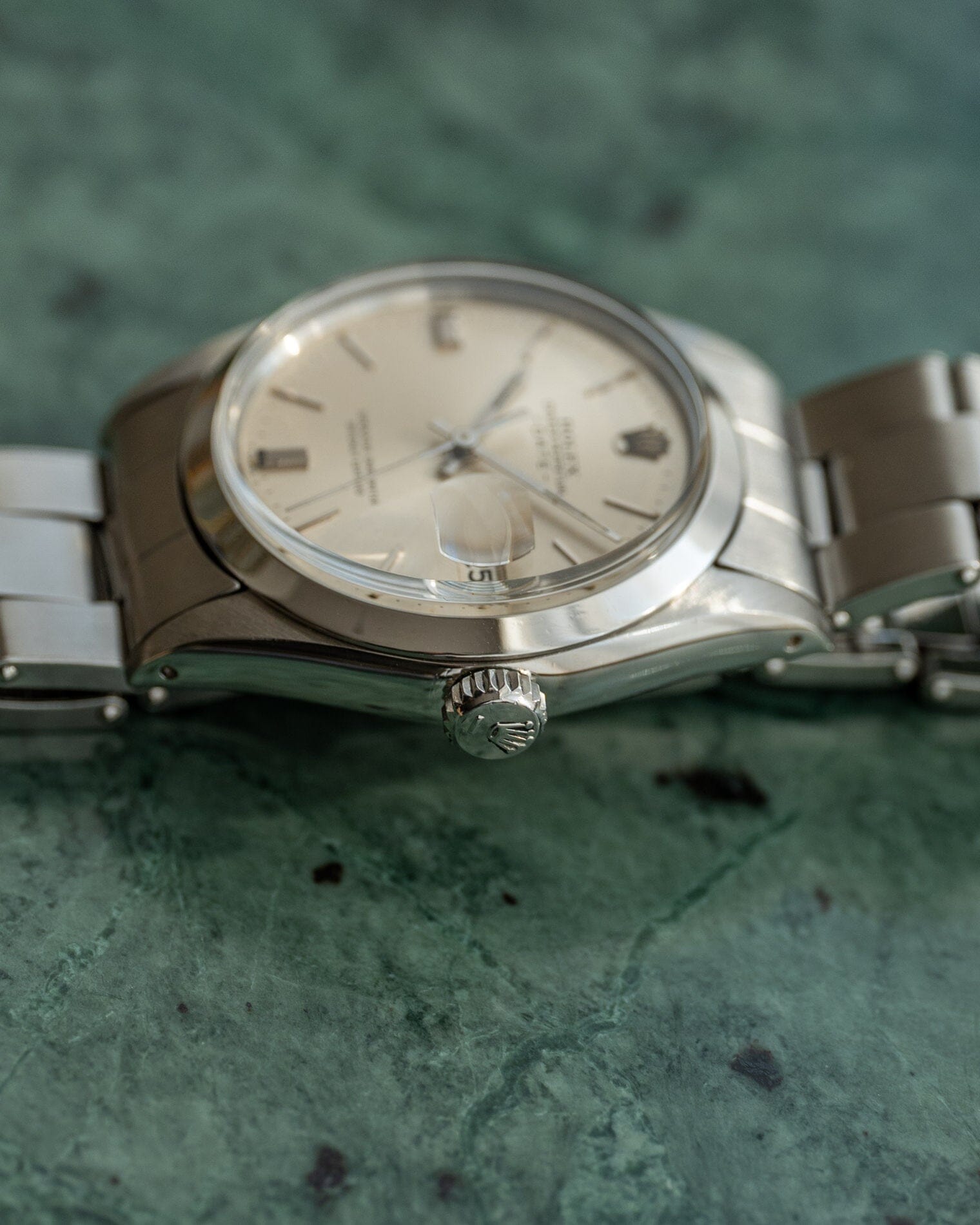 Rolex オイスターパーペチュアルデイト 1500 シルバー ショートインデックス Watch ROLEX