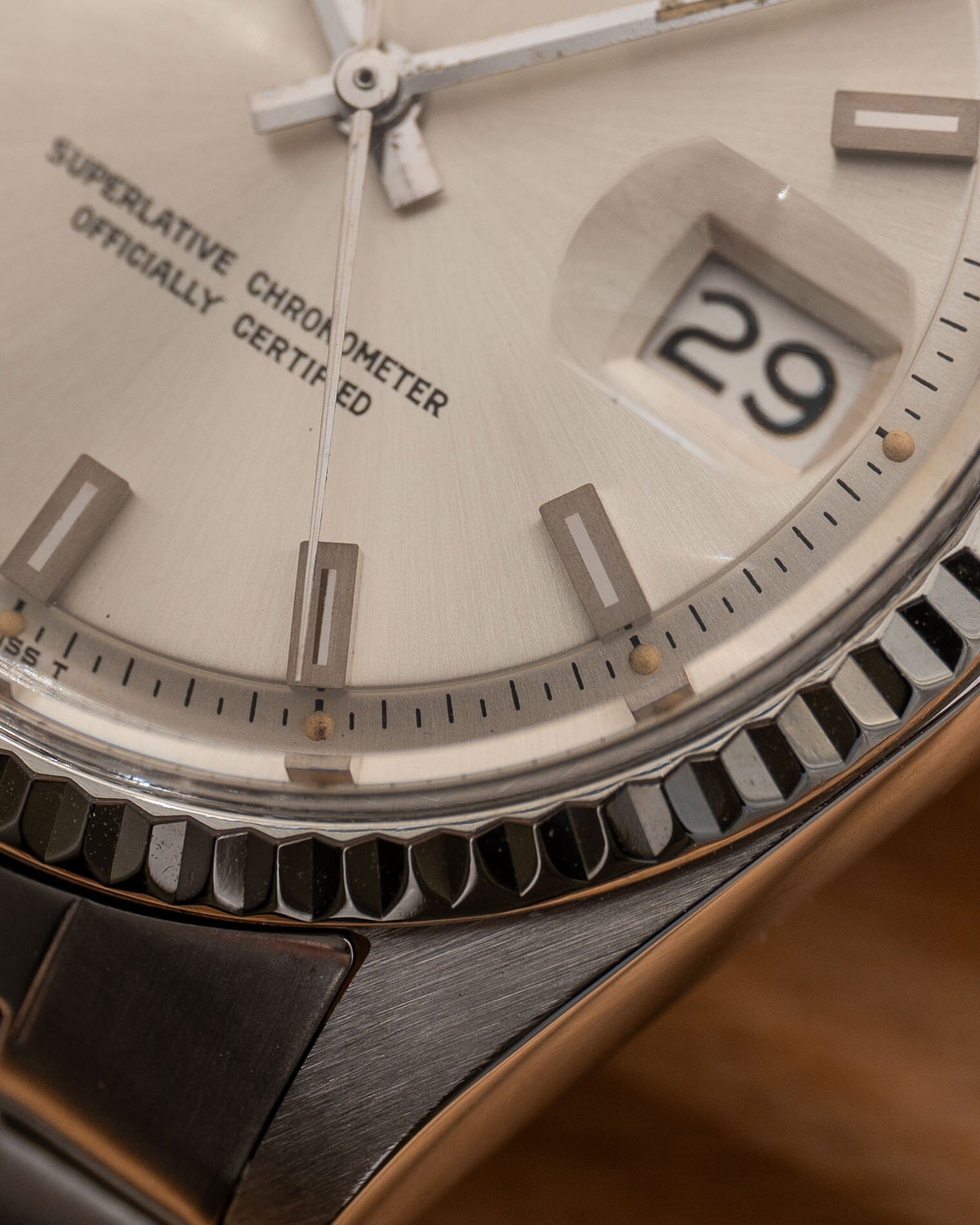 Rolex デイトジャスト 1601 シルバー "Singer Block" Watch ROLEX