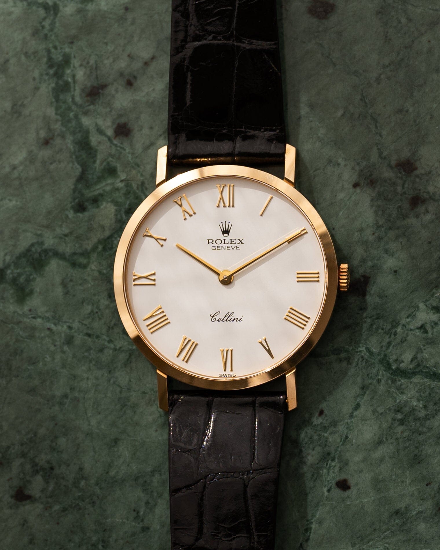 Rolex チェリーニ 4112 YG ホワイトローマン フルセット Watch ROLEX