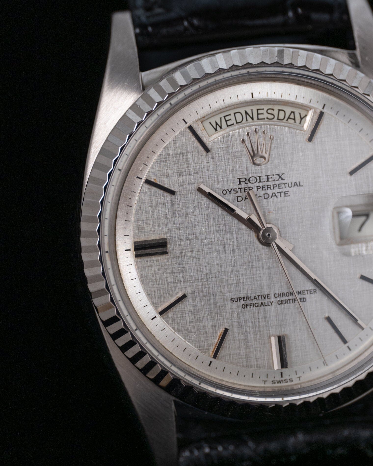 Rolex デイデイト 1803 WG シルバーリネンダイアル Watch ROLEX