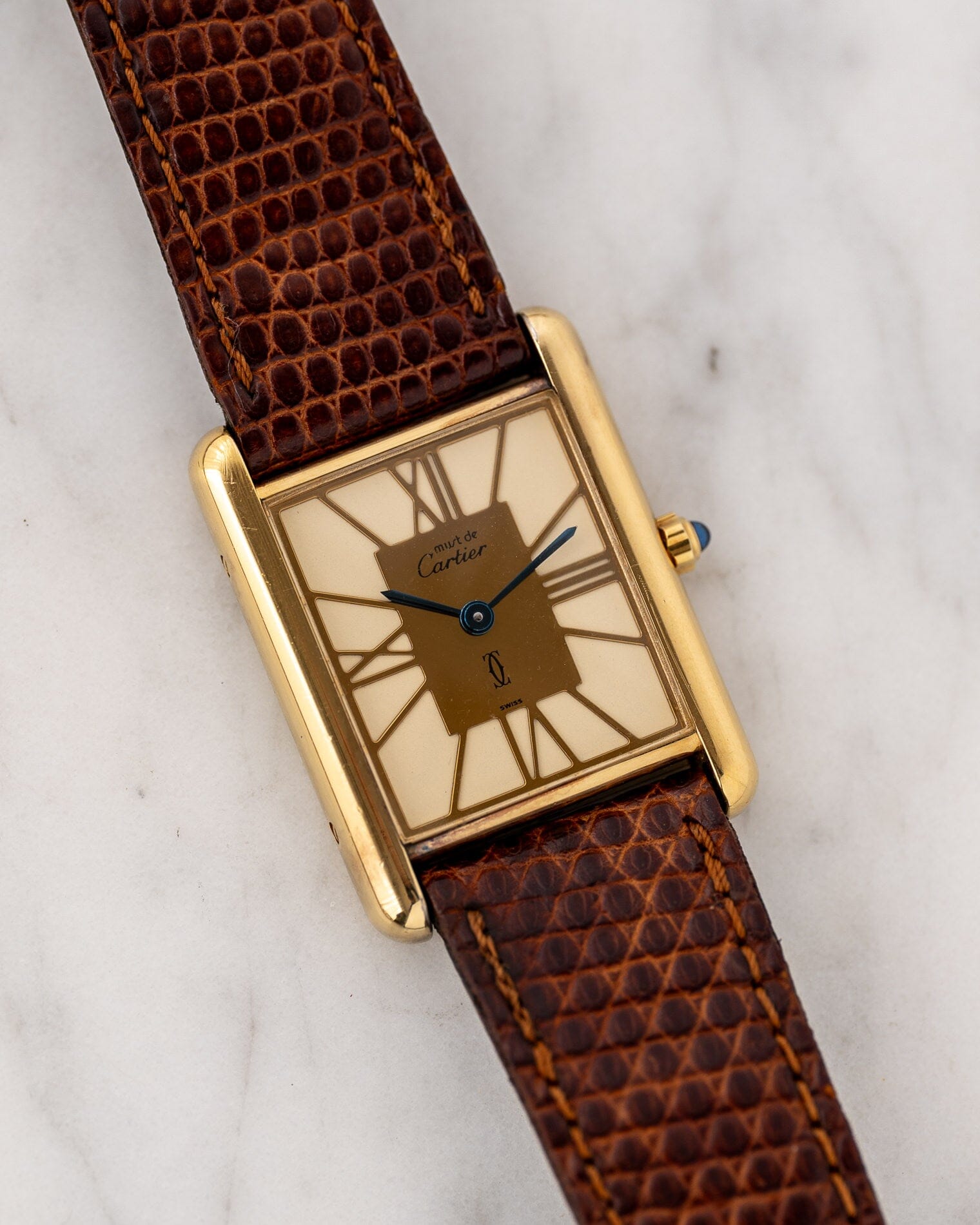 must de Cartier Tank Big Roman Dial Watch CARTIER