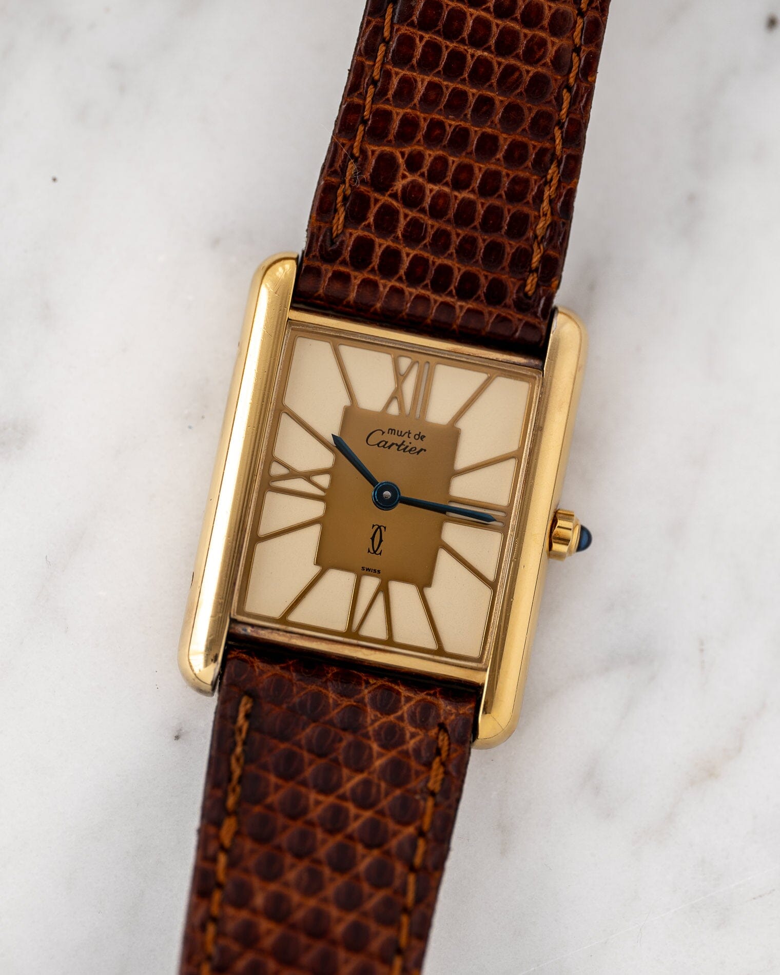 must de Cartier Tank Big Roman Dial Watch CARTIER