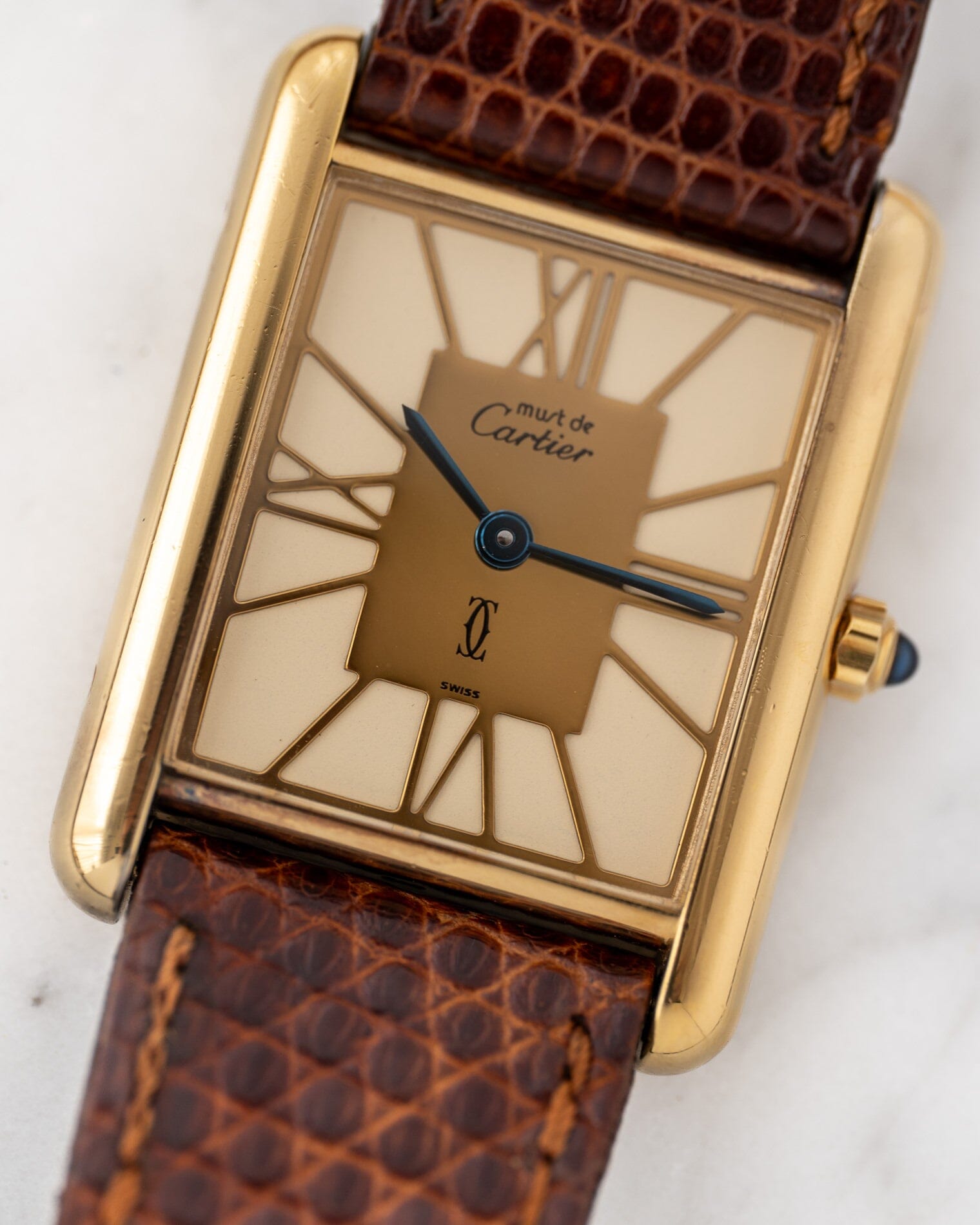 must de Cartier Tank Big Roman Dial Watch CARTIER