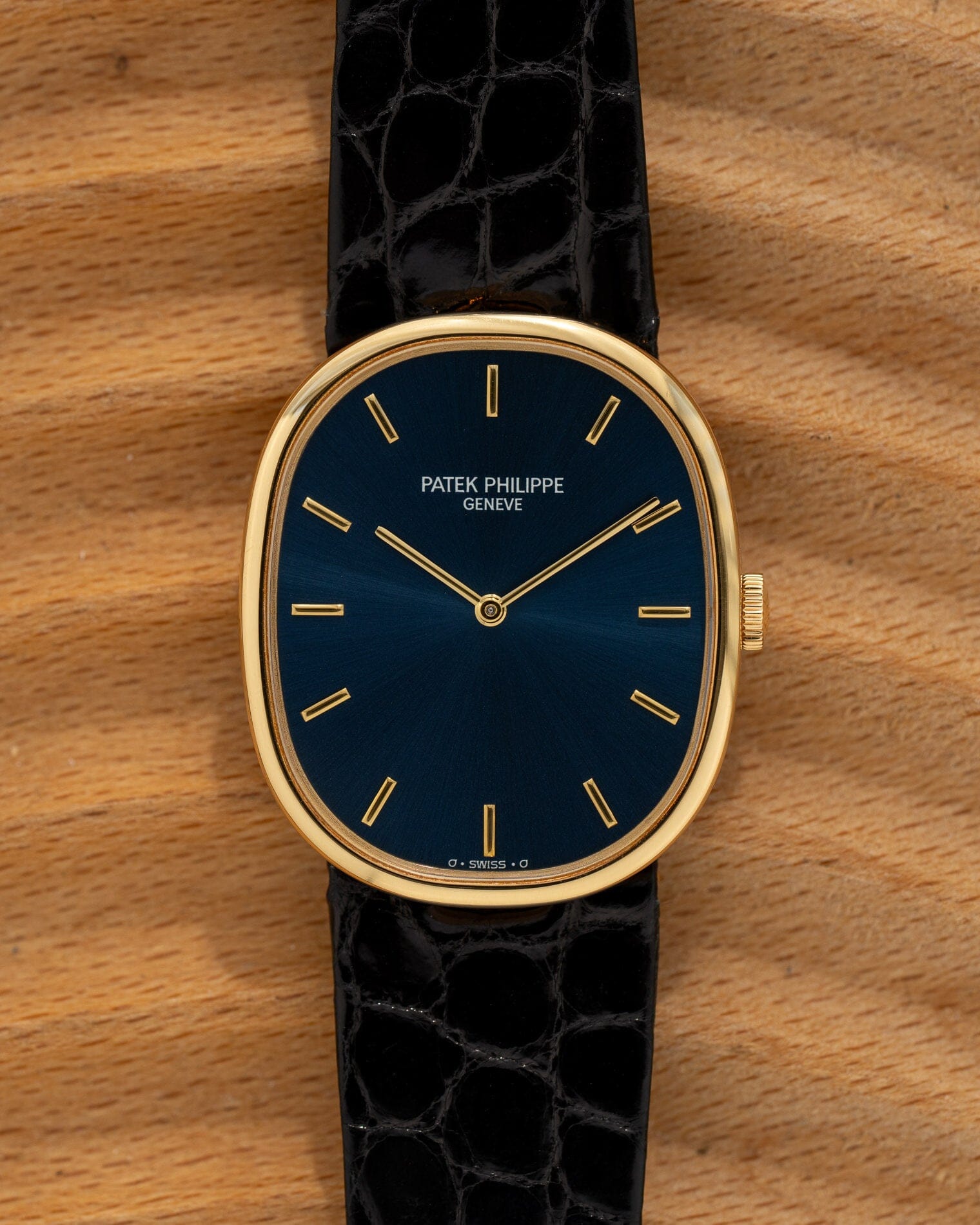Patek Philippe ゴールデンエリプス 3848 YG ブルーシグマダイアル 修理明細書付き Watch PATEK PHILIPPE
