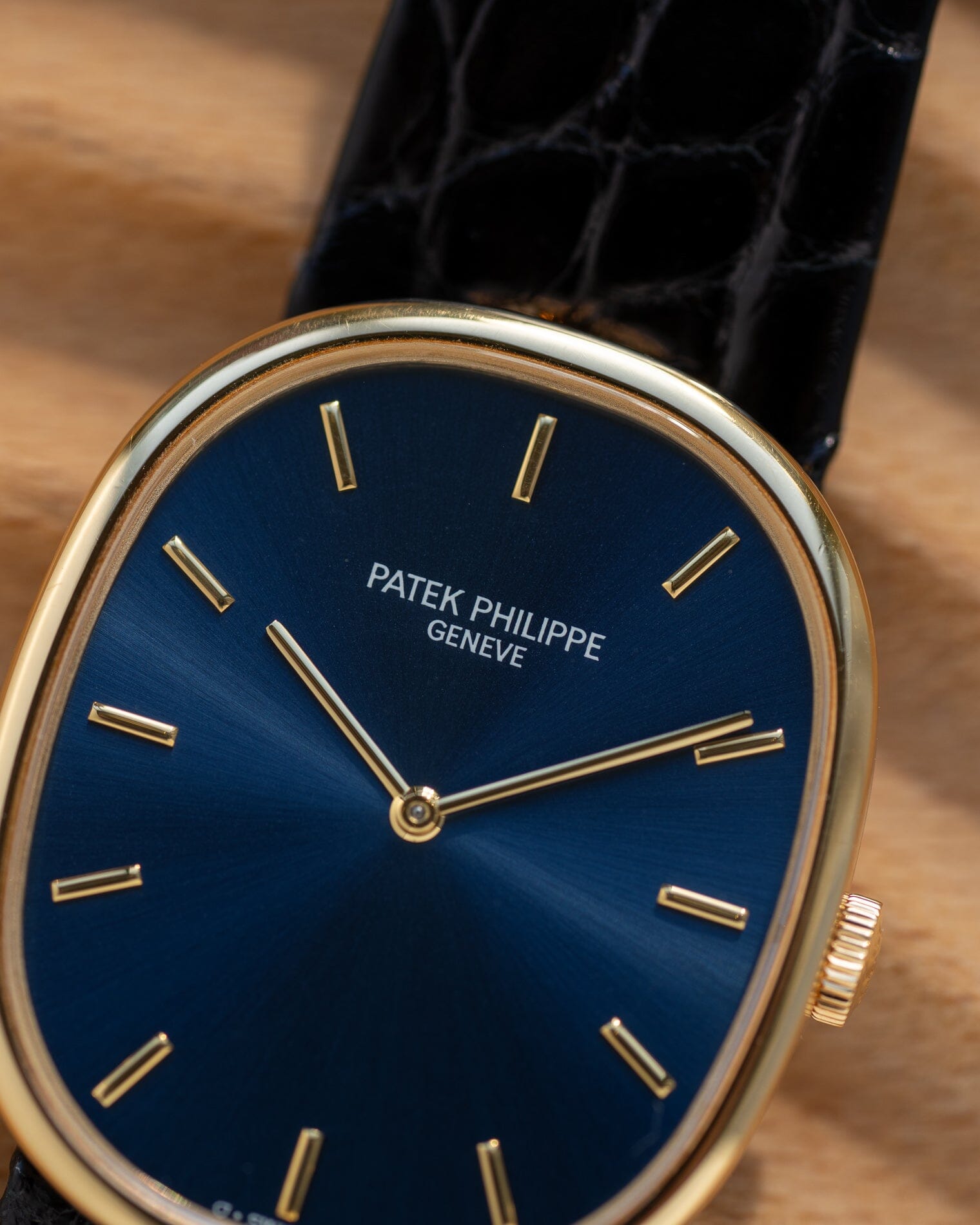 Patek Philippe ゴールデンエリプス 3848 YG ブルーシグマダイアル 修理明細書付き Watch PATEK PHILIPPE