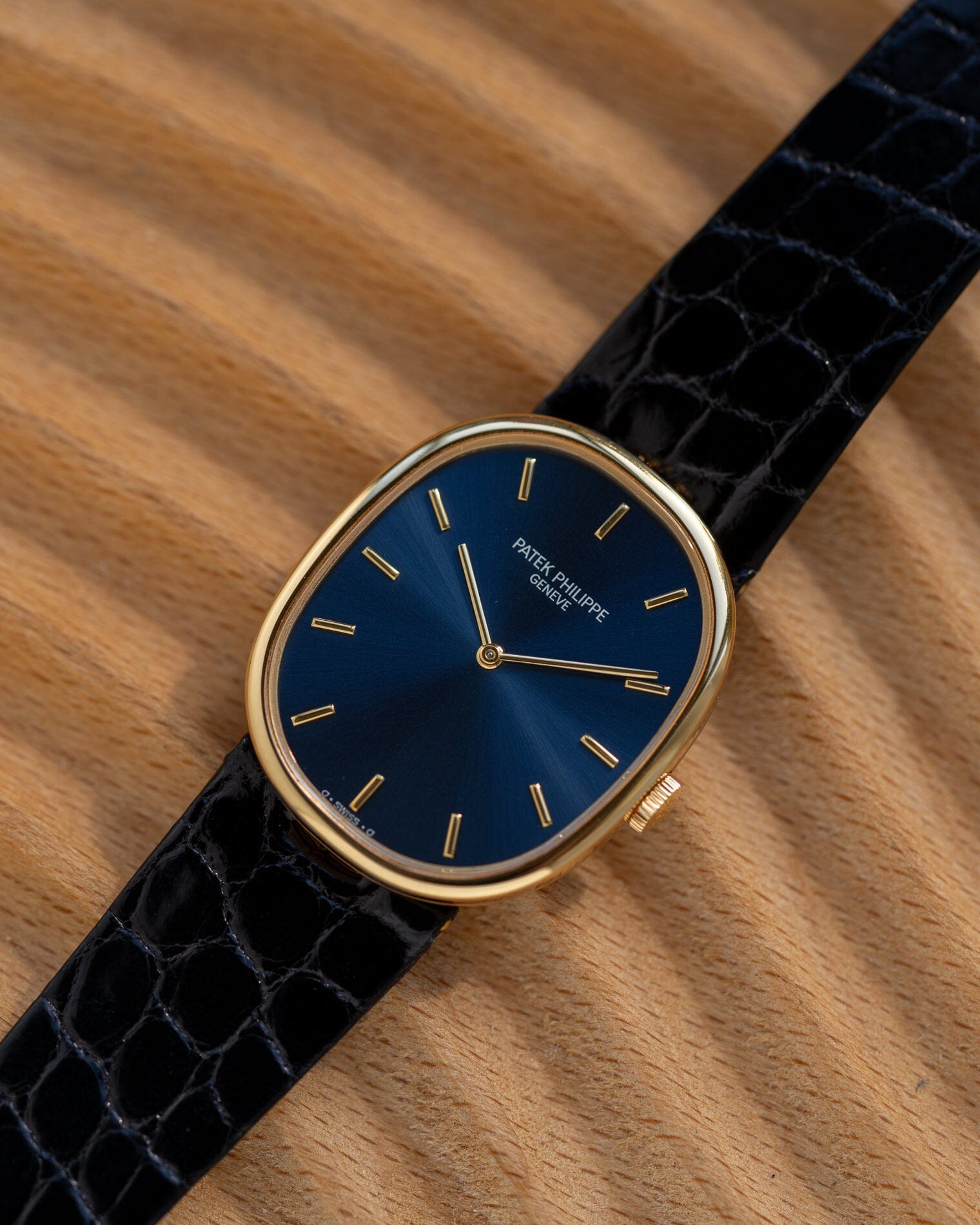 Patek Philippe ゴールデンエリプス 3848 YG ブルーシグマダイアル 修理明細書付き Watch PATEK PHILIPPE