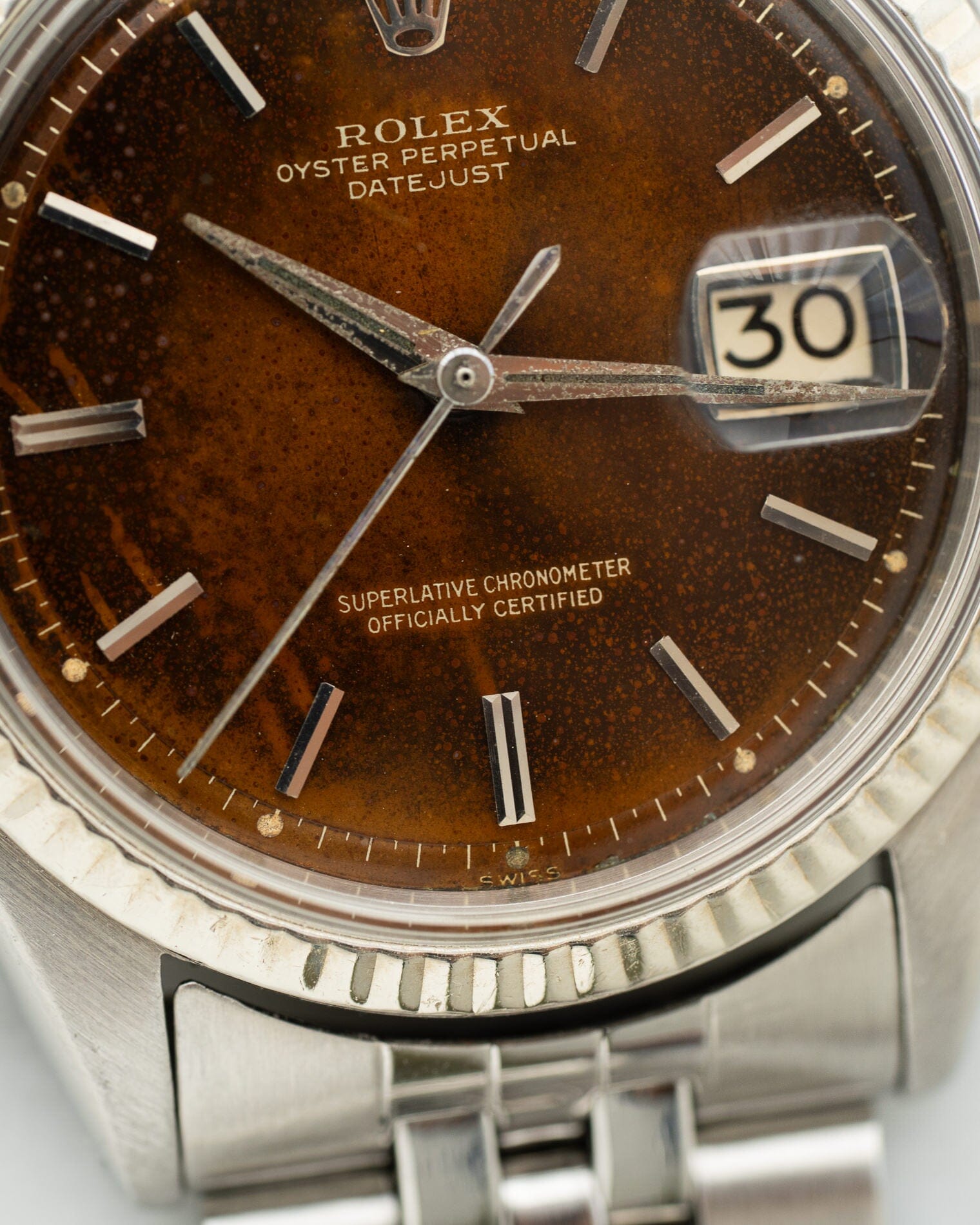 Rolex Datejust 1601 Gilt Tropical Dial Watch ROLEX