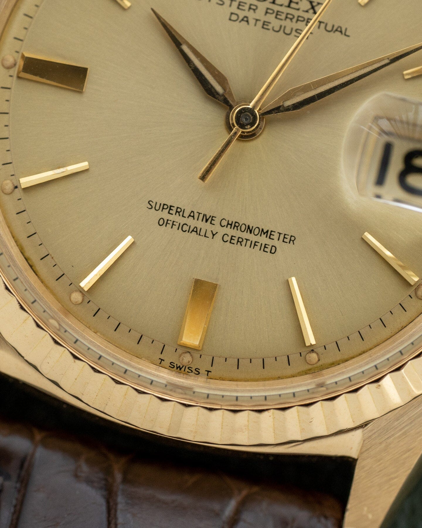 ロレックス デイトジャスト 1601/8 YG シャンパンダイアル 日ロレOH済み Watch ROLEX