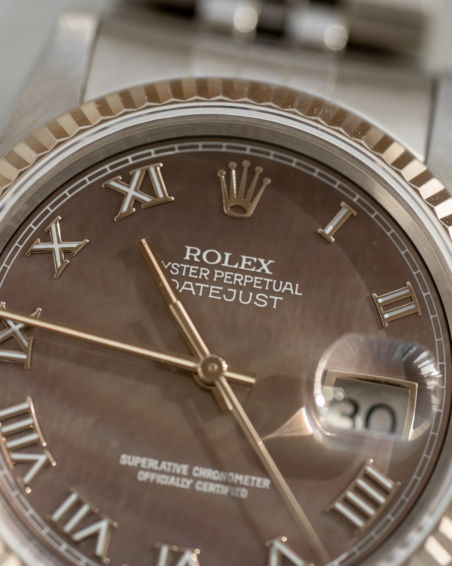 Rolex Datejust 16234 Black MOP Dial Watch ROLEX