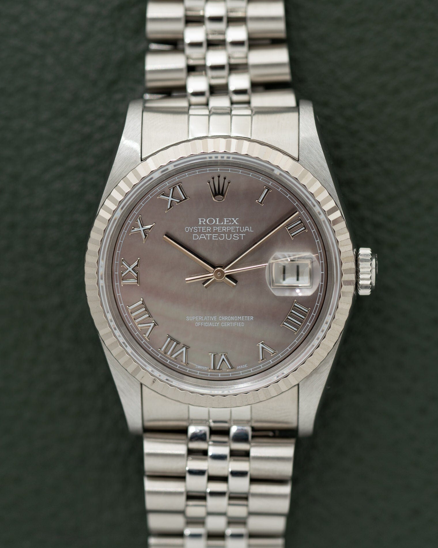 Rolex Datejust 16234 Black MOP Dial Watch ROLEX