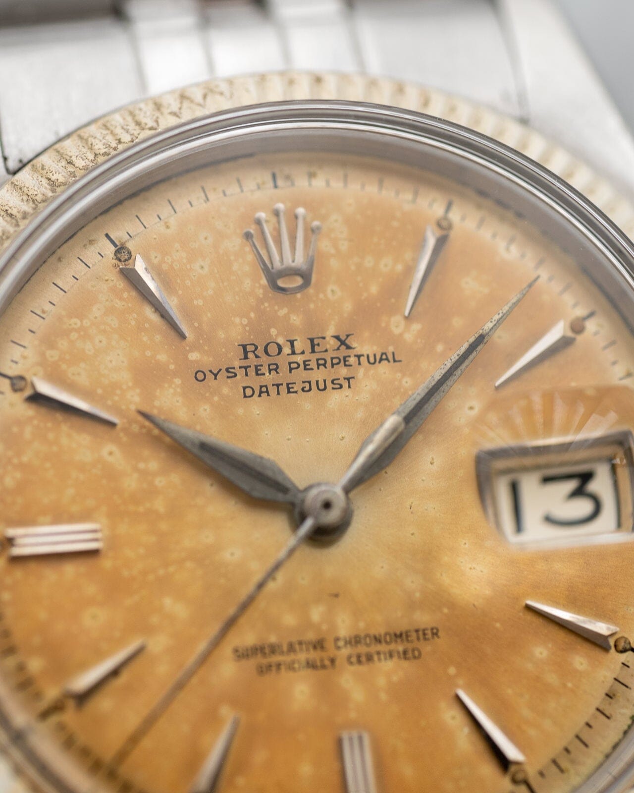 ロレックス デイトジャスト 6605 ブラウンパティナダイアル Watch ROLEX