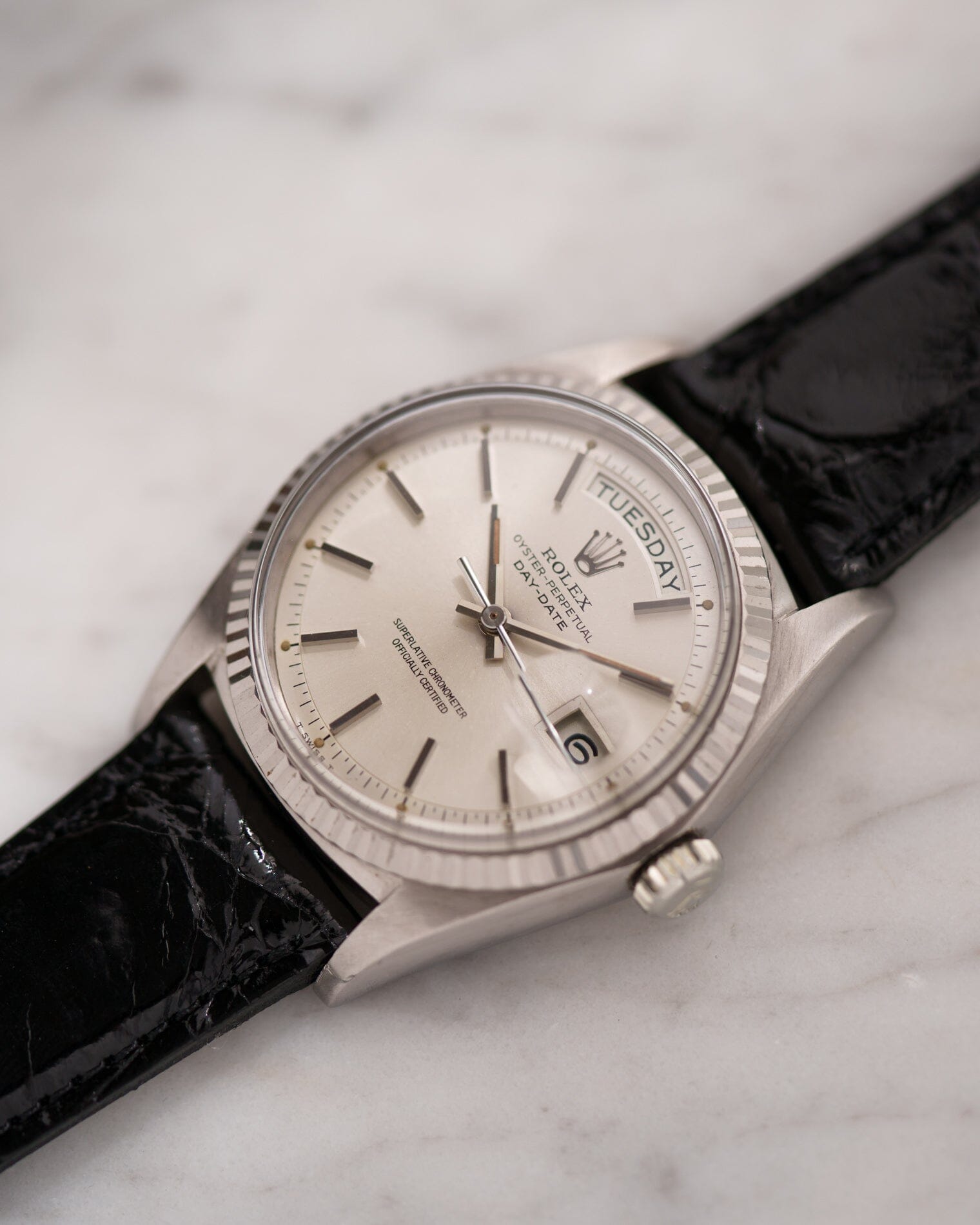 ロレックス デイデイト 1803 WG シルバーダイアル Watch ROLEX