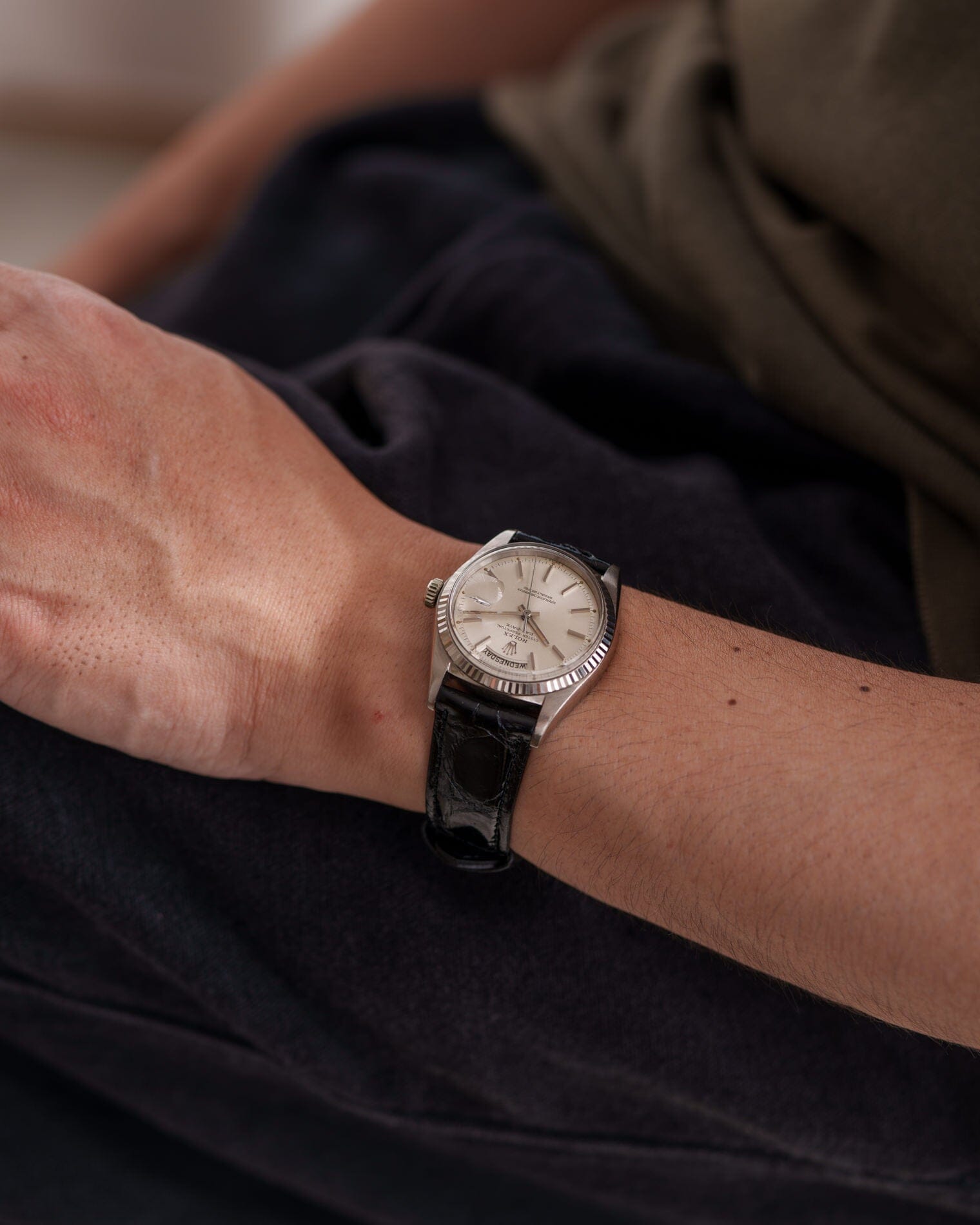 ロレックス デイデイト 1803 WG シルバーダイアル Watch ROLEX