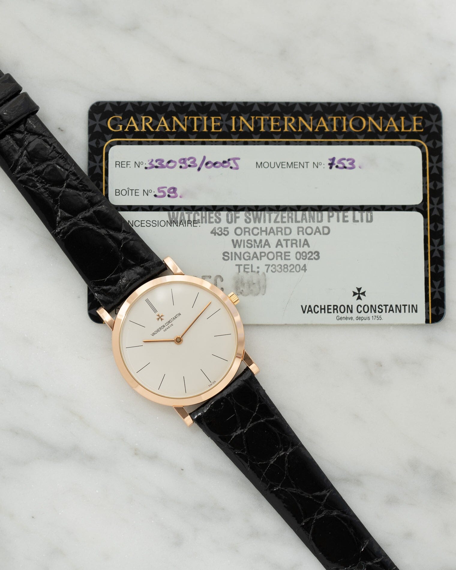 Vacheron Constantin Patrimony 33093 PG White 保証書付き Watch VACHERON CONSTANTIN