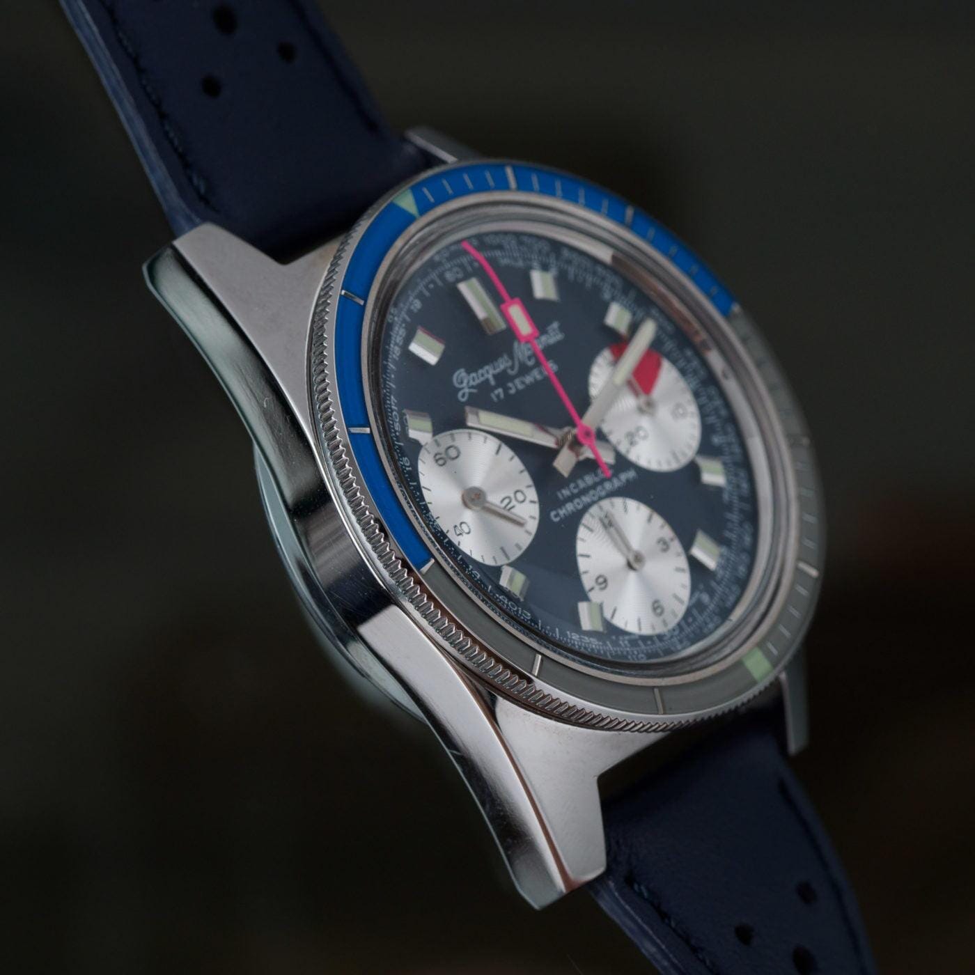 JACQUES MONNAT Chronograph 1970s - Arbitro