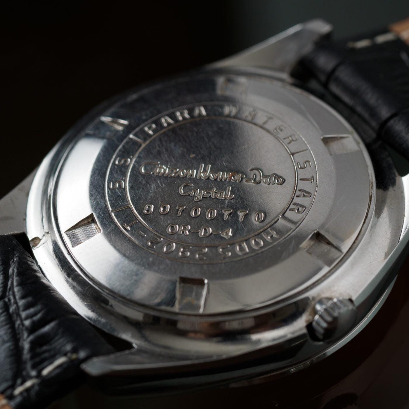 CITIZEN Homer Date Crystal Silver Dial 1960s - Arbitro