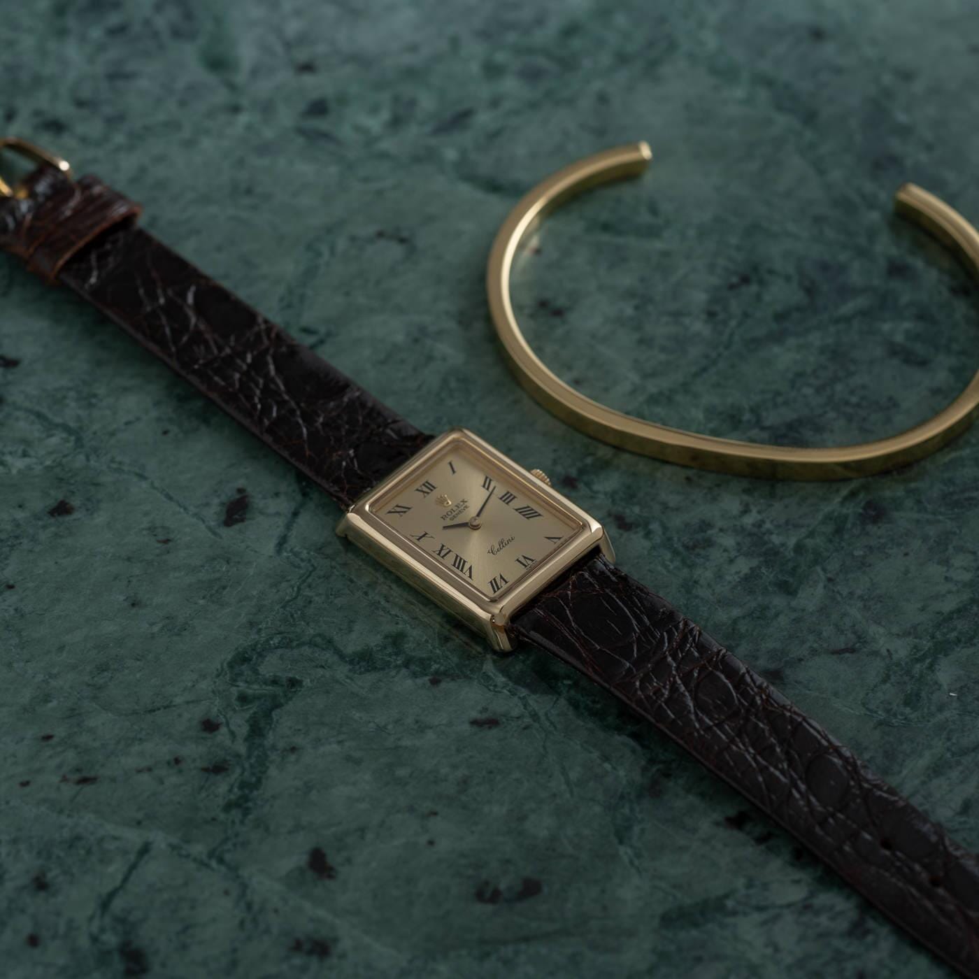 ROLEX Cellini 4103 Rectangle YG 1970s - Arbitro