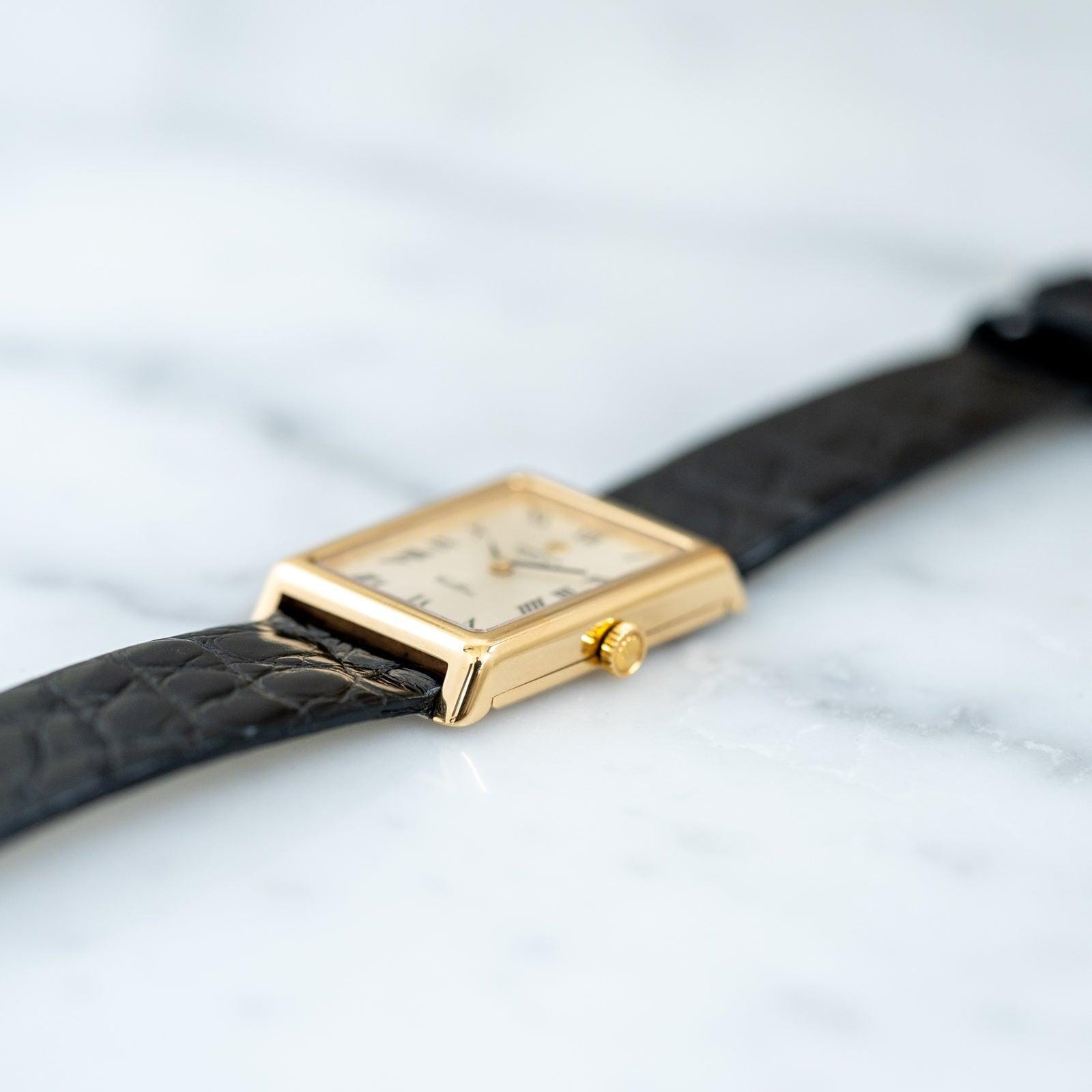 ROLEX Cellini 4103 Rectangle YG Silver Roman - Arbitro