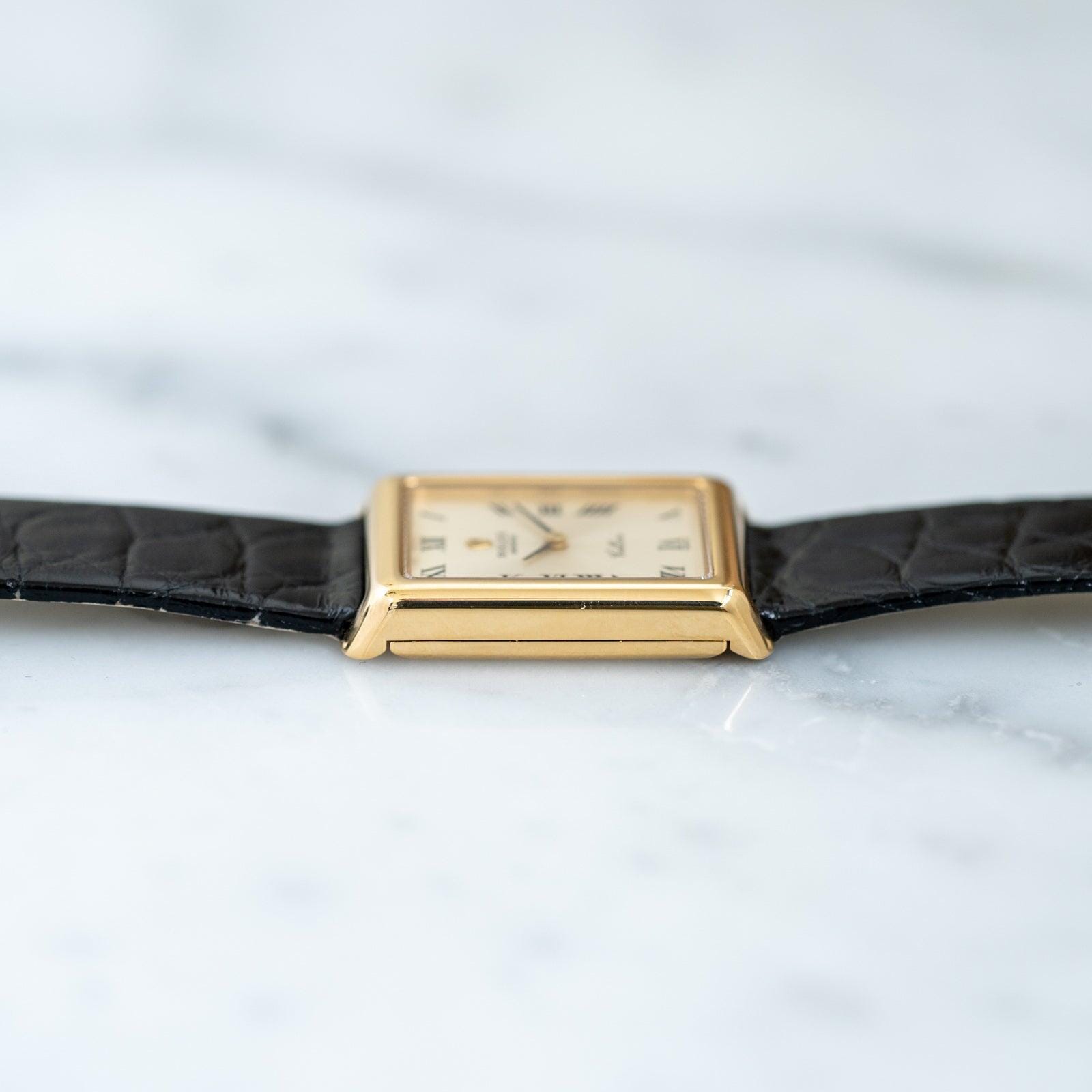 ROLEX Cellini 4103 Rectangle YG Silver Roman - Arbitro
